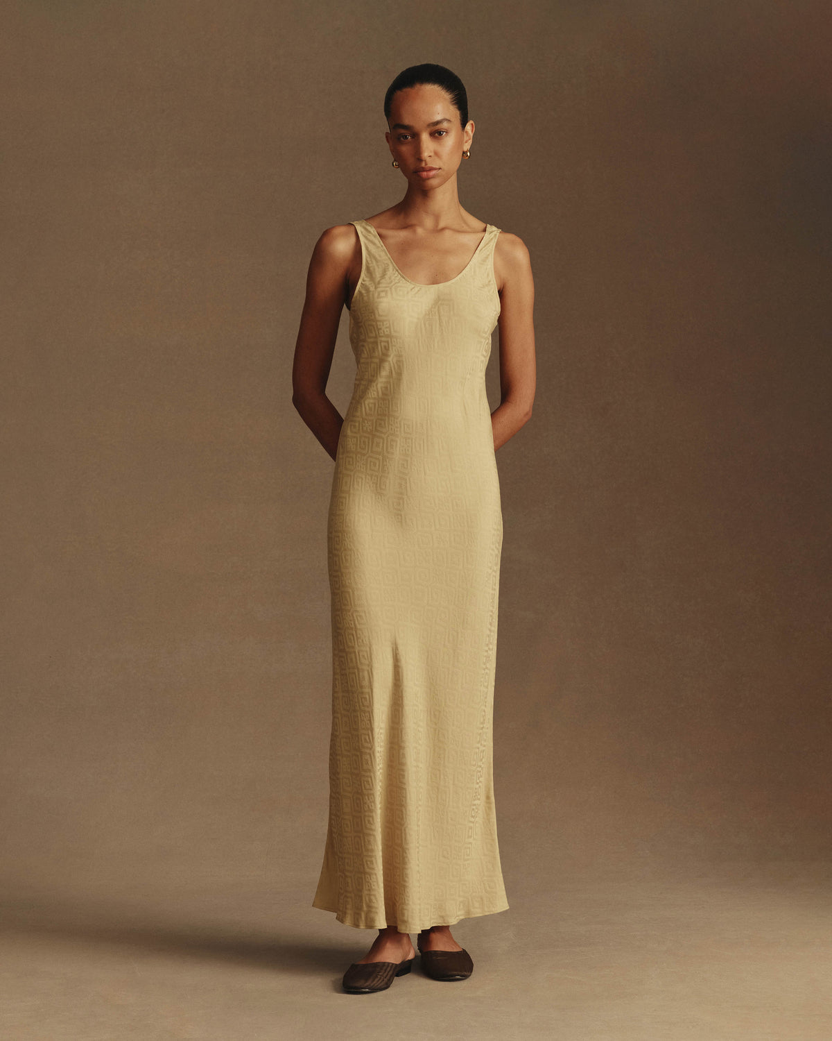 Anisa Dress - Golden Papori Jacquard