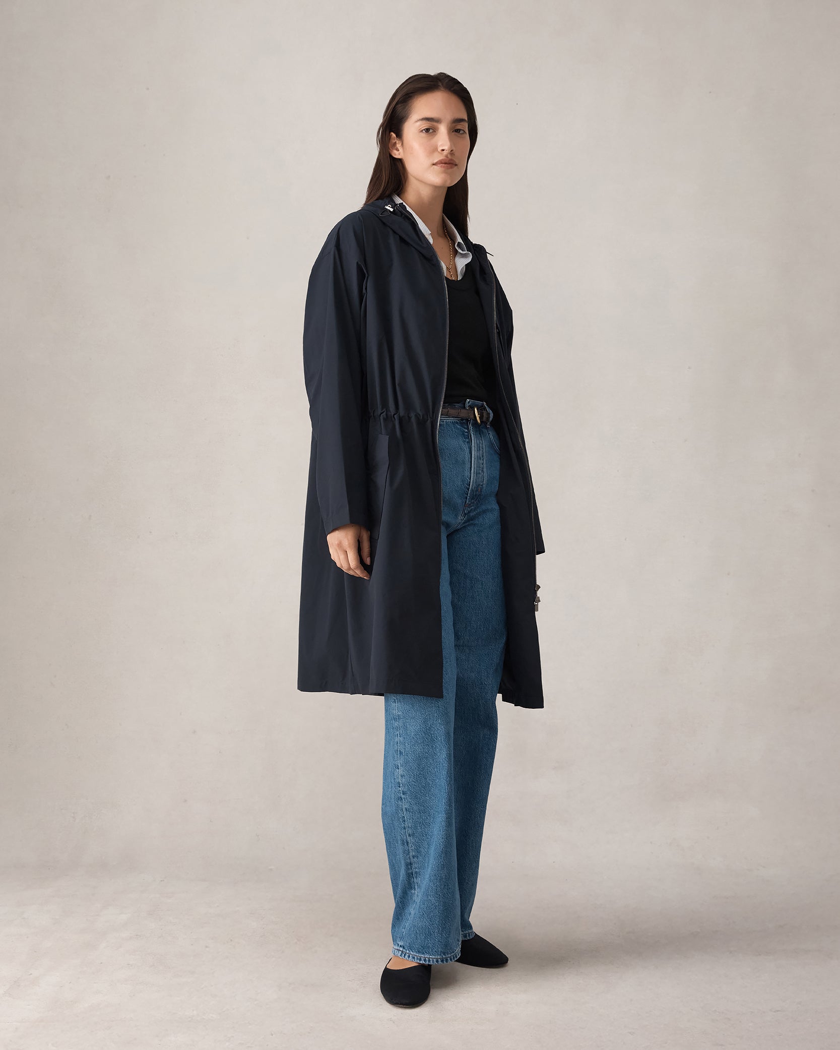 Bez Femme Rain Mac - Navy