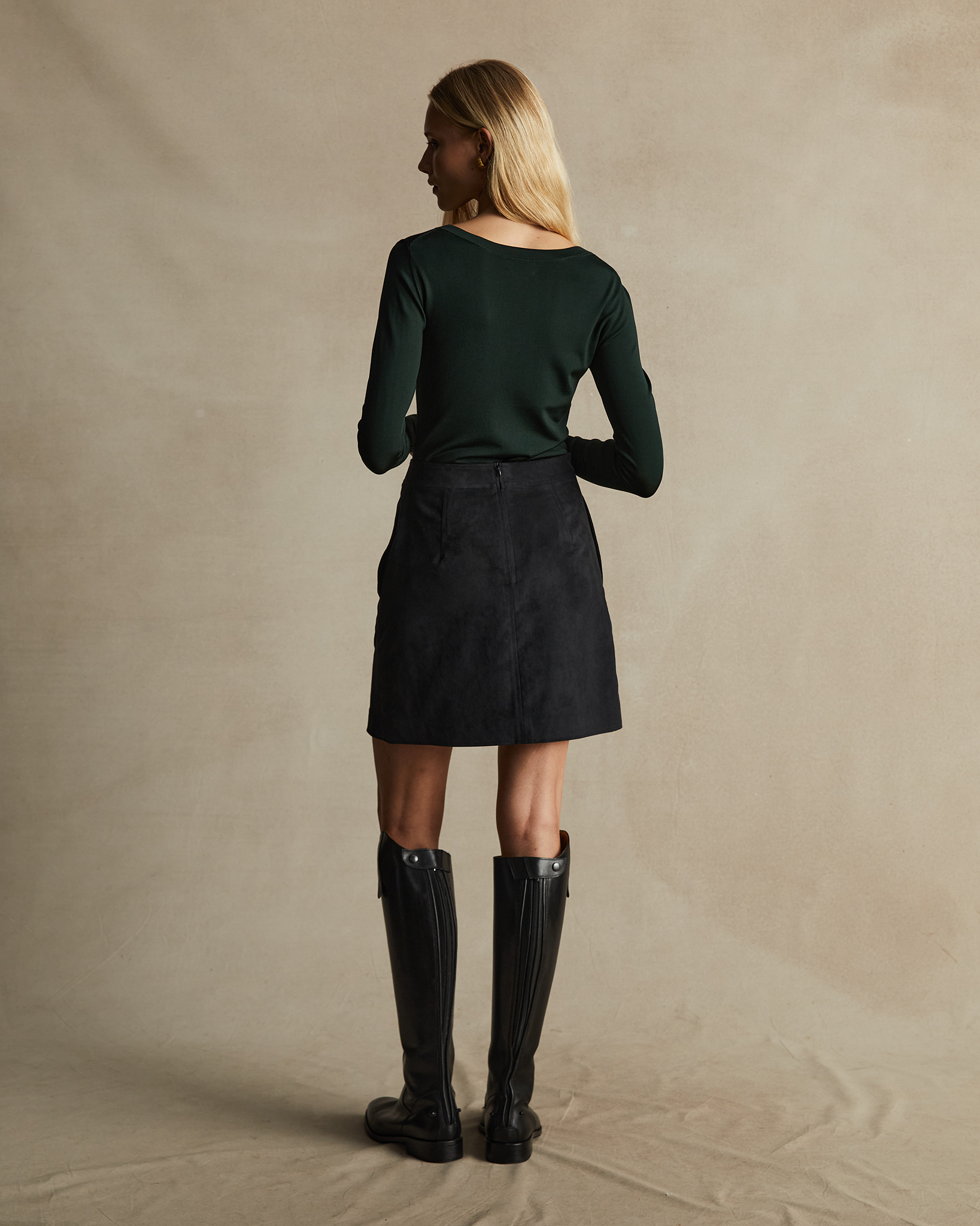 Black Suede Kristina Mini Skirt
