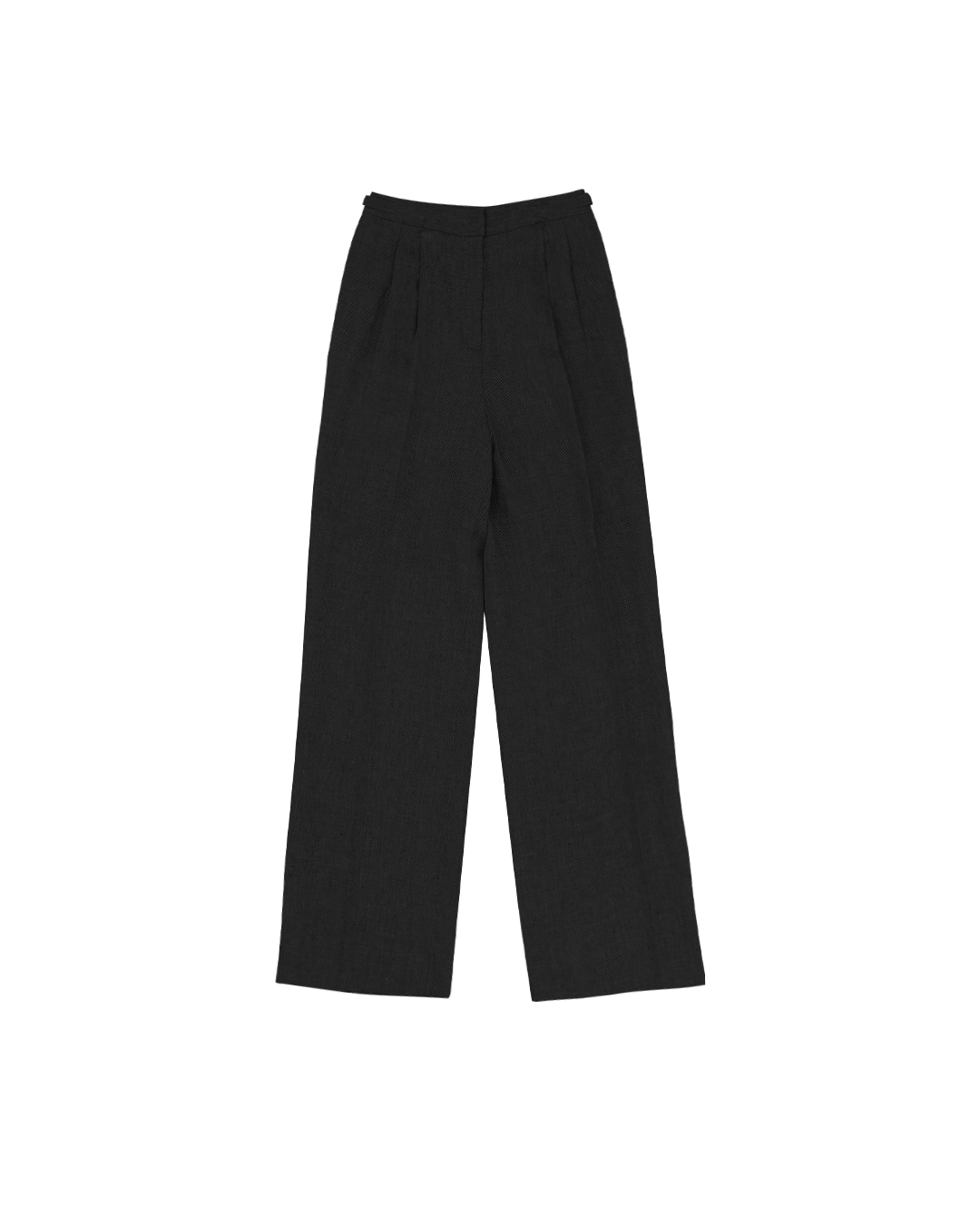 Black Herringbone Perriand Trousers