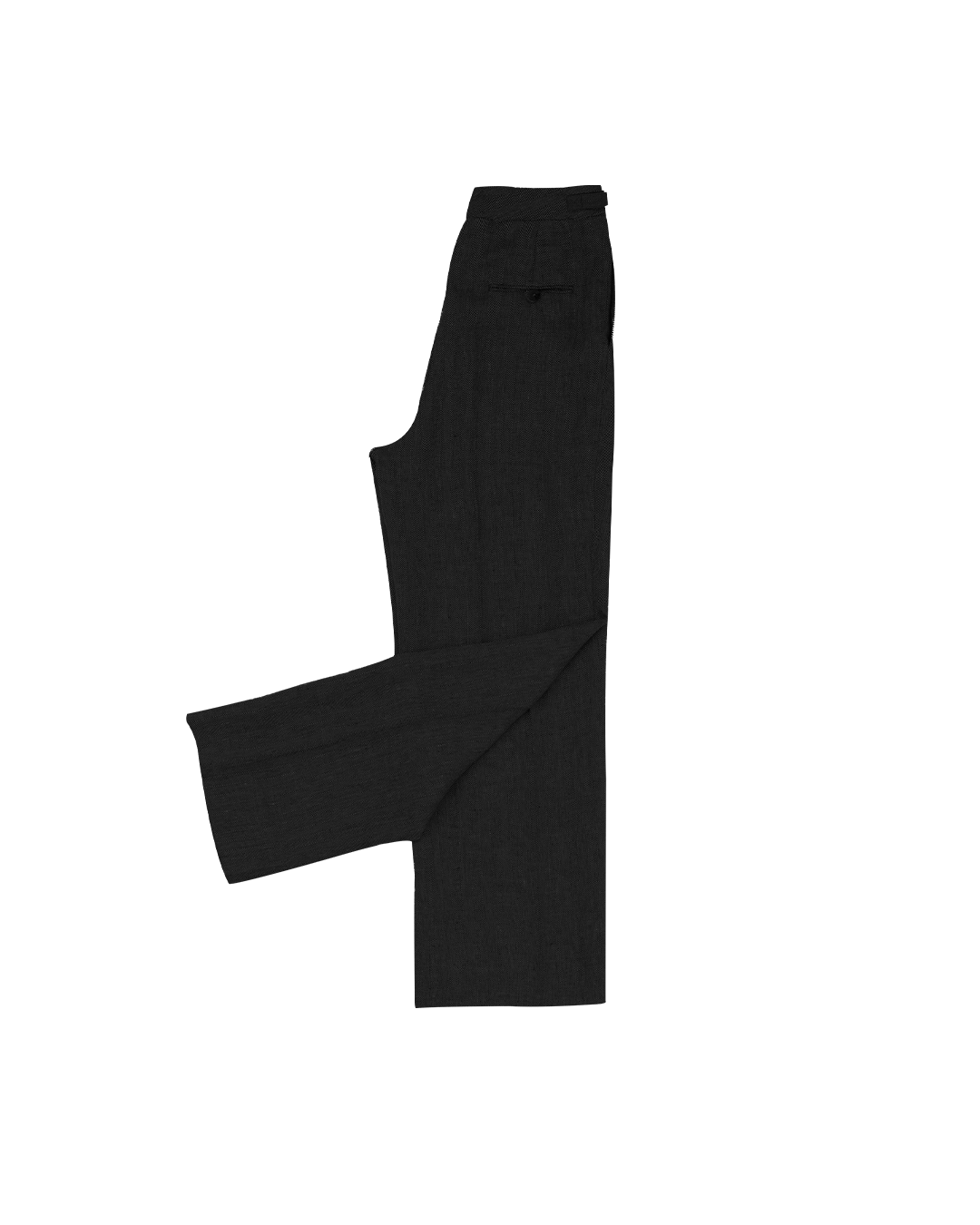 Black Herringbone Perriand Trousers