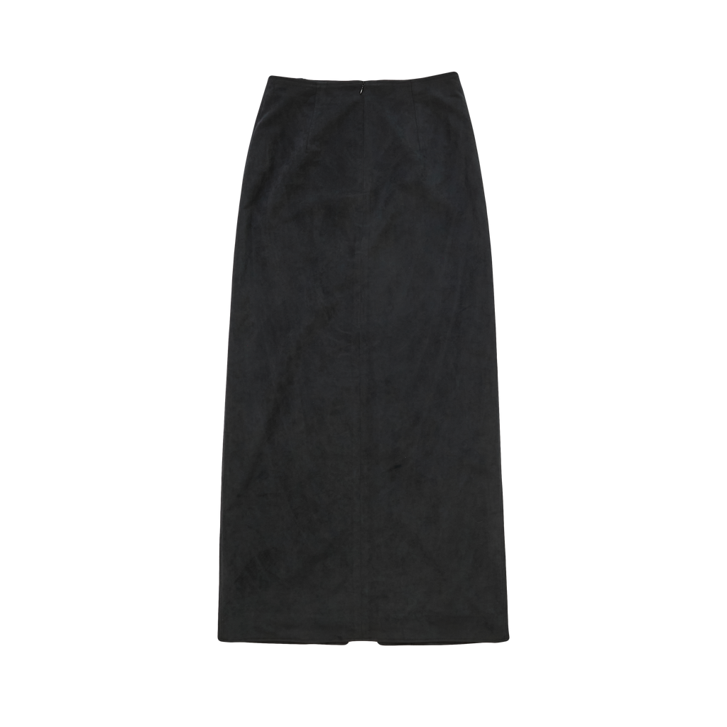 Black Suede Kristina Maxi Skirt