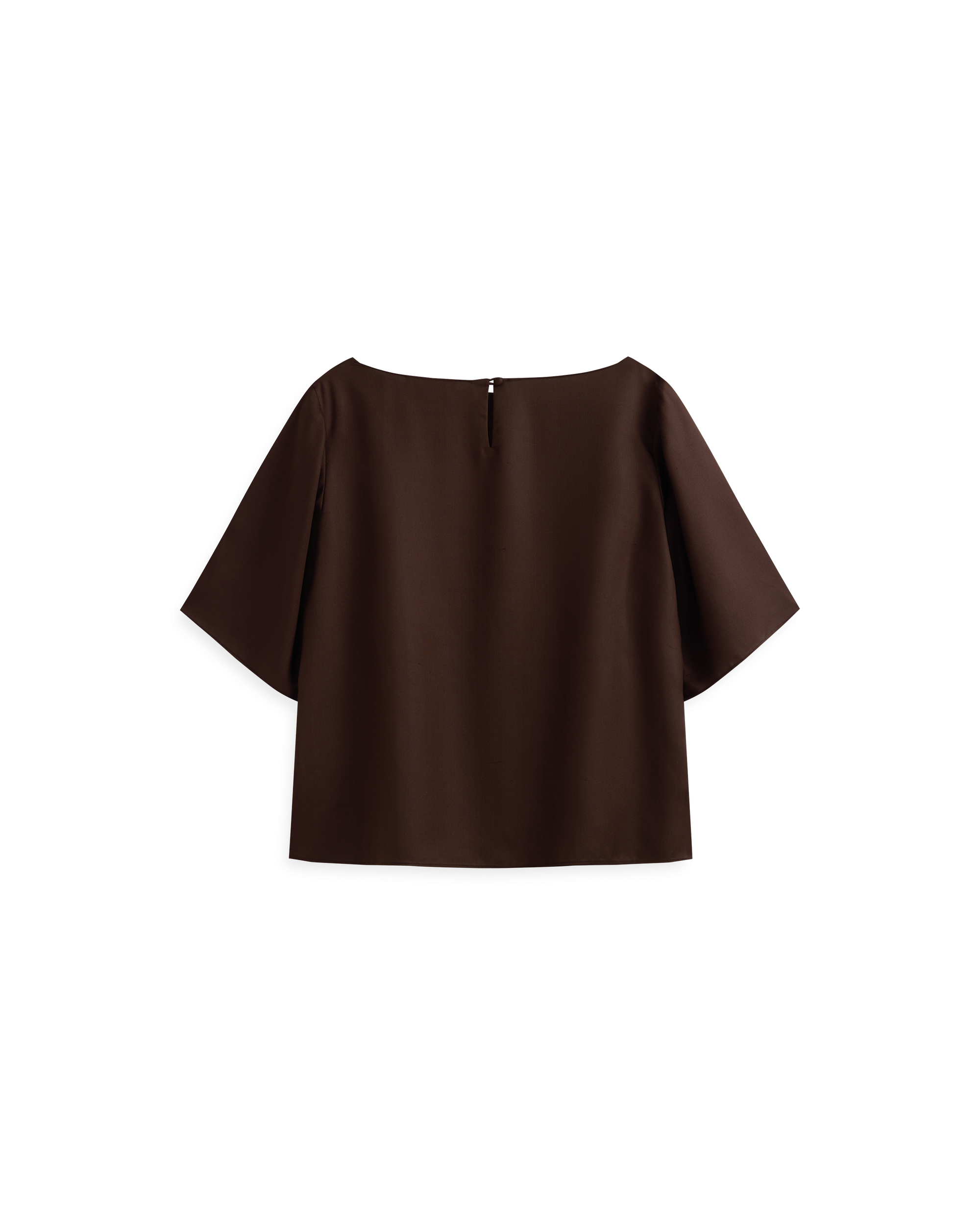 Boat Neck Top - Chocolate Dupioni