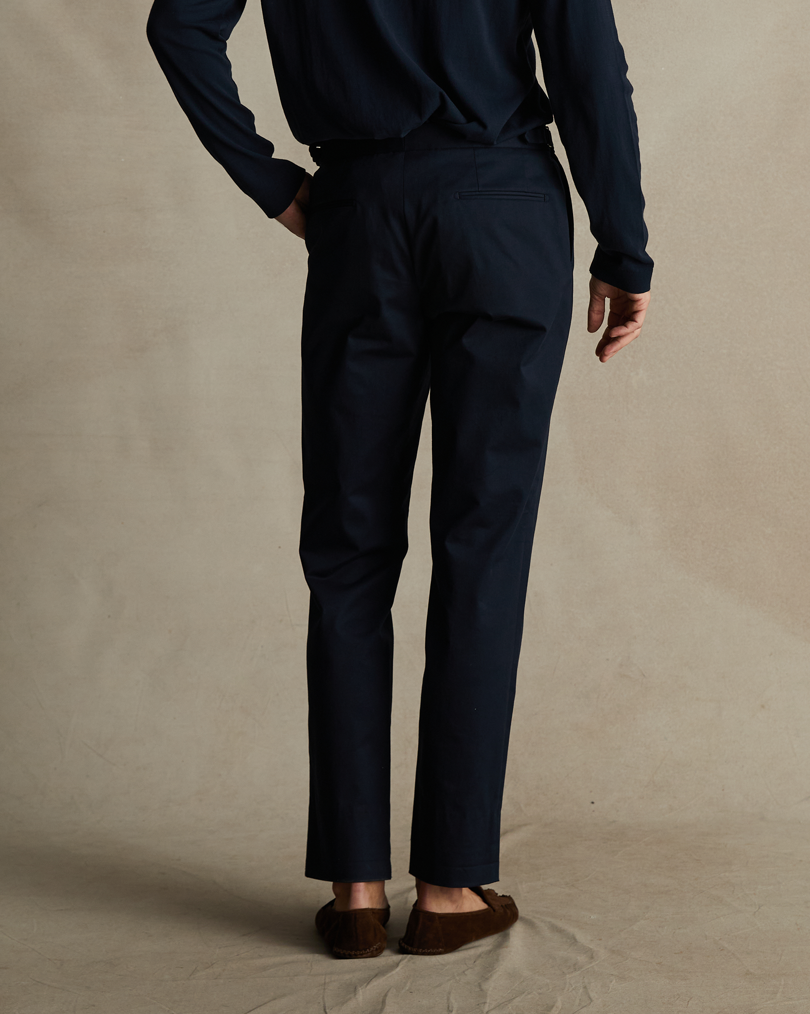 Navy Slim Chino Trousers