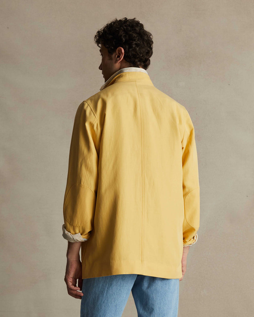 Yellow Silk Linen Corbu Jacket