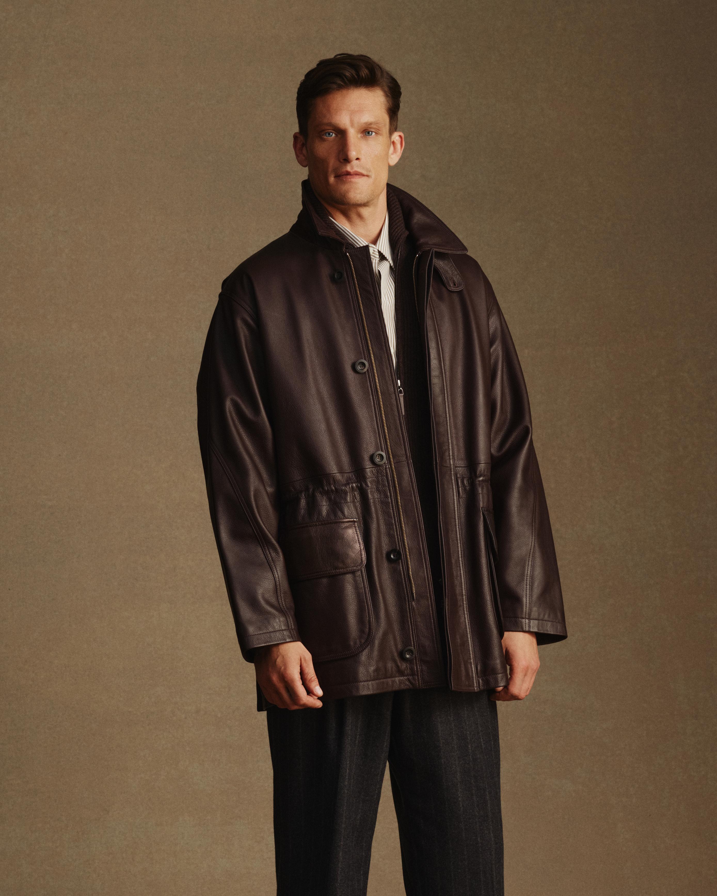Campagna Coat - Chocolate Leather