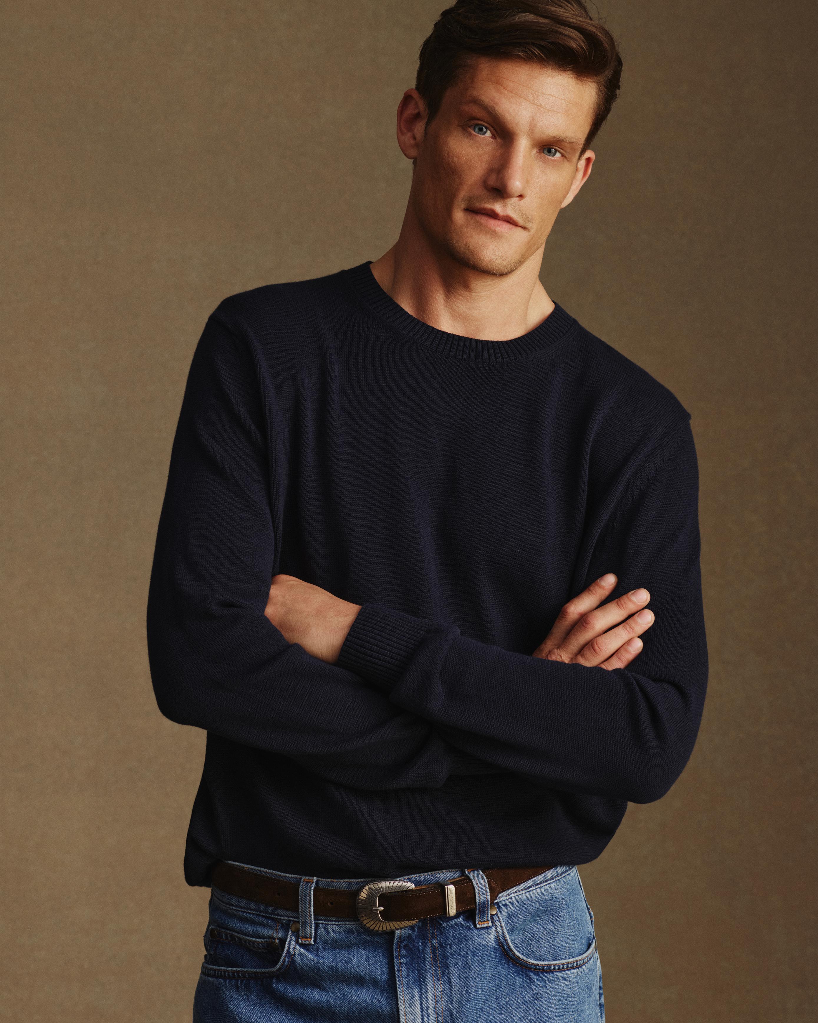 Cashmere Crew Neck - Navy