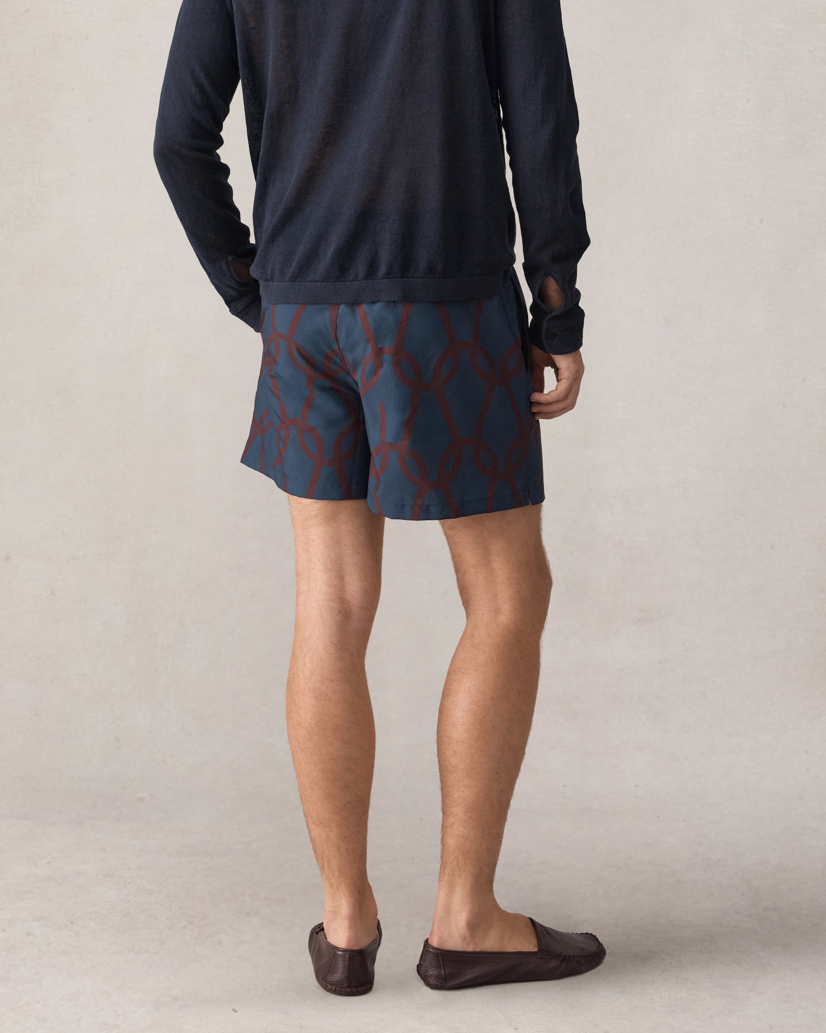 Chainmail Swim Short - Bordeaux