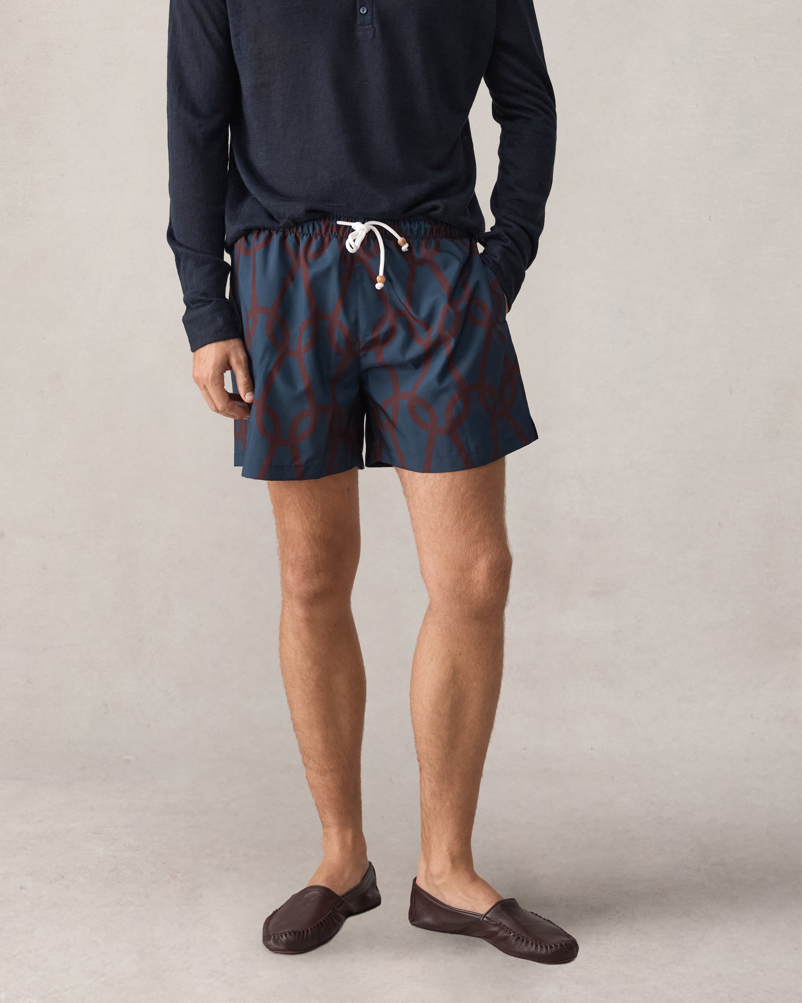 Chainmail Swim Short - Bordeaux