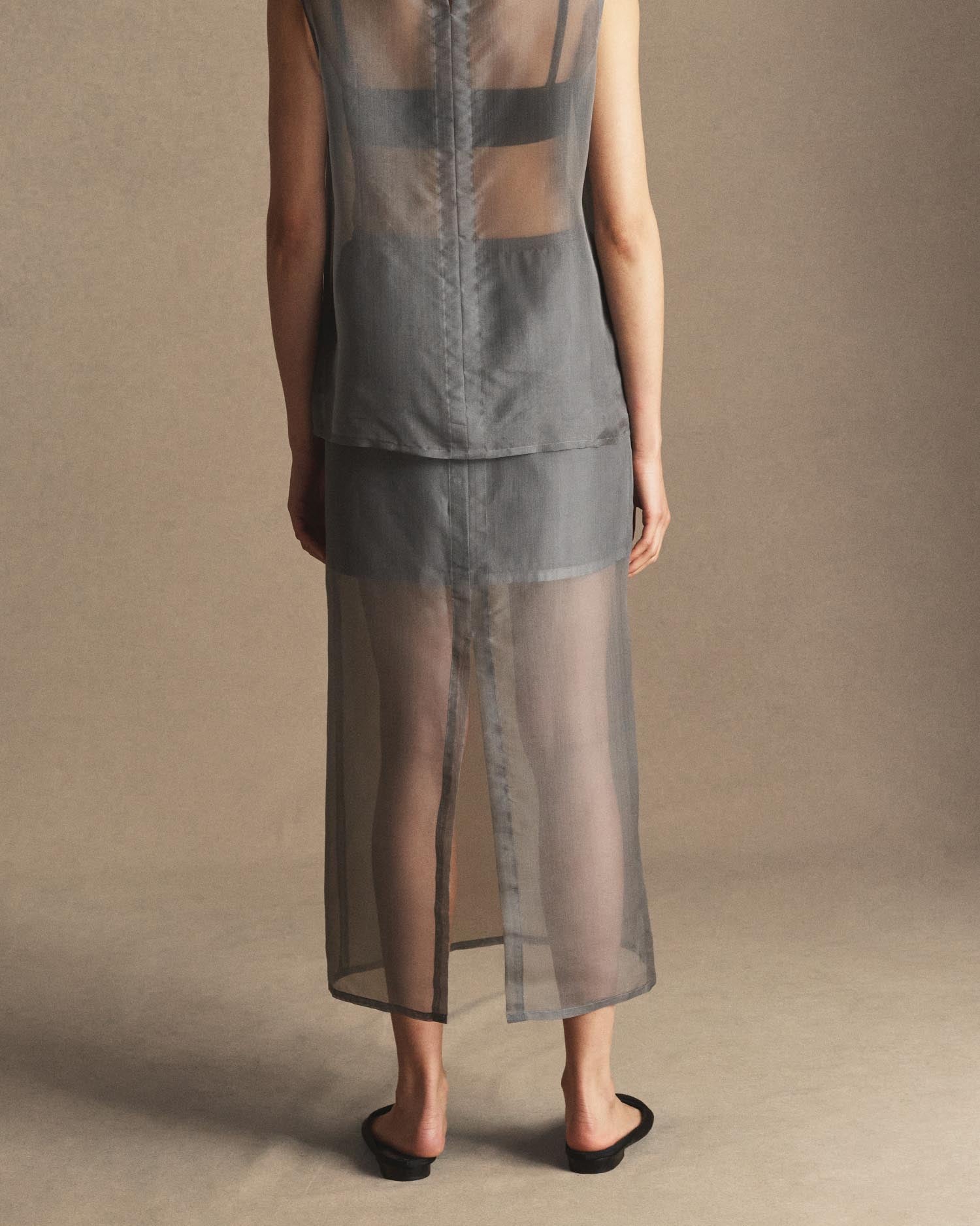 Organza Devon Skirt - Charcoal