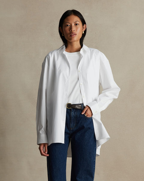 Classic Shirt - White Poplin | P Johnson