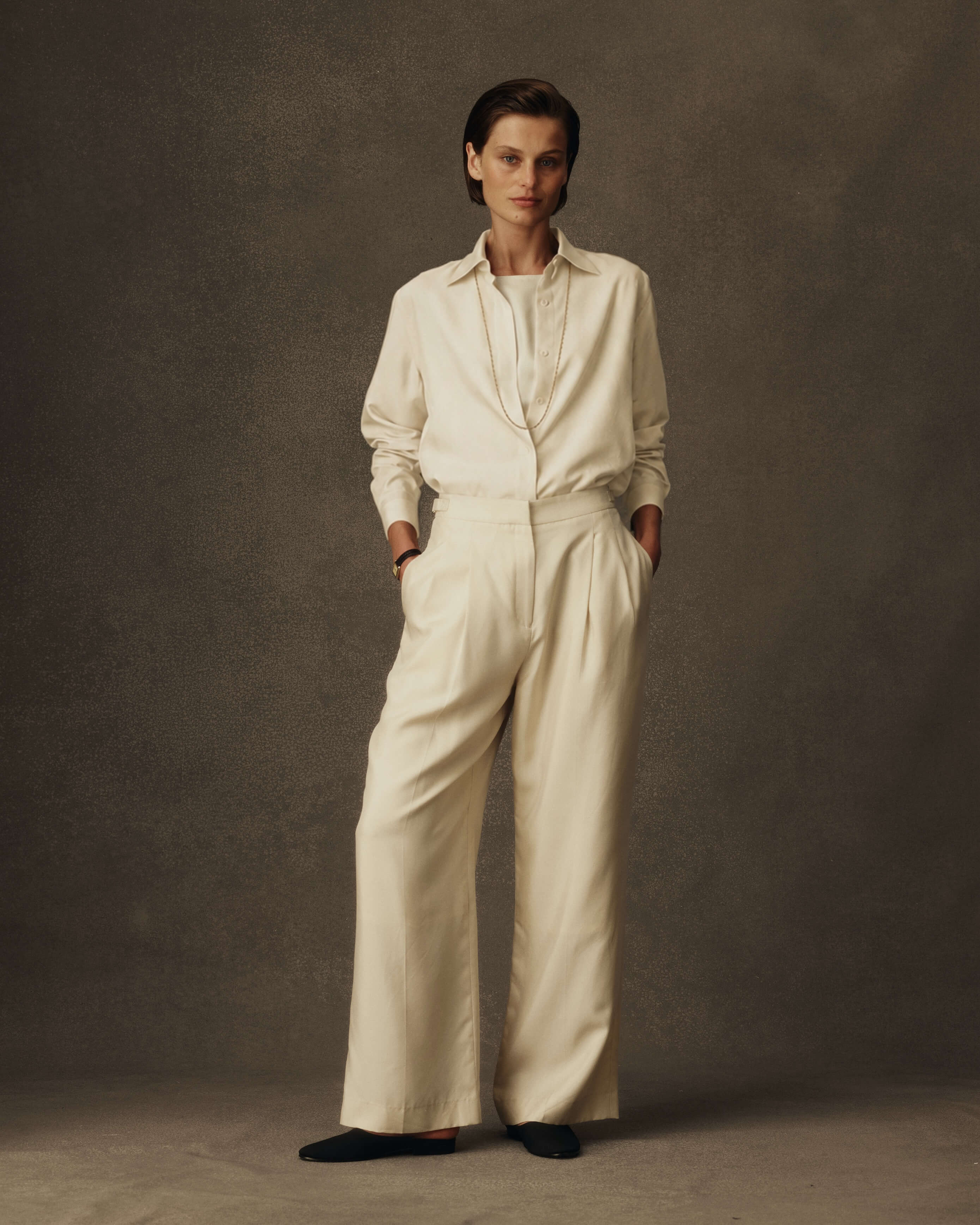 Classic Shirt - Beige Dupioni