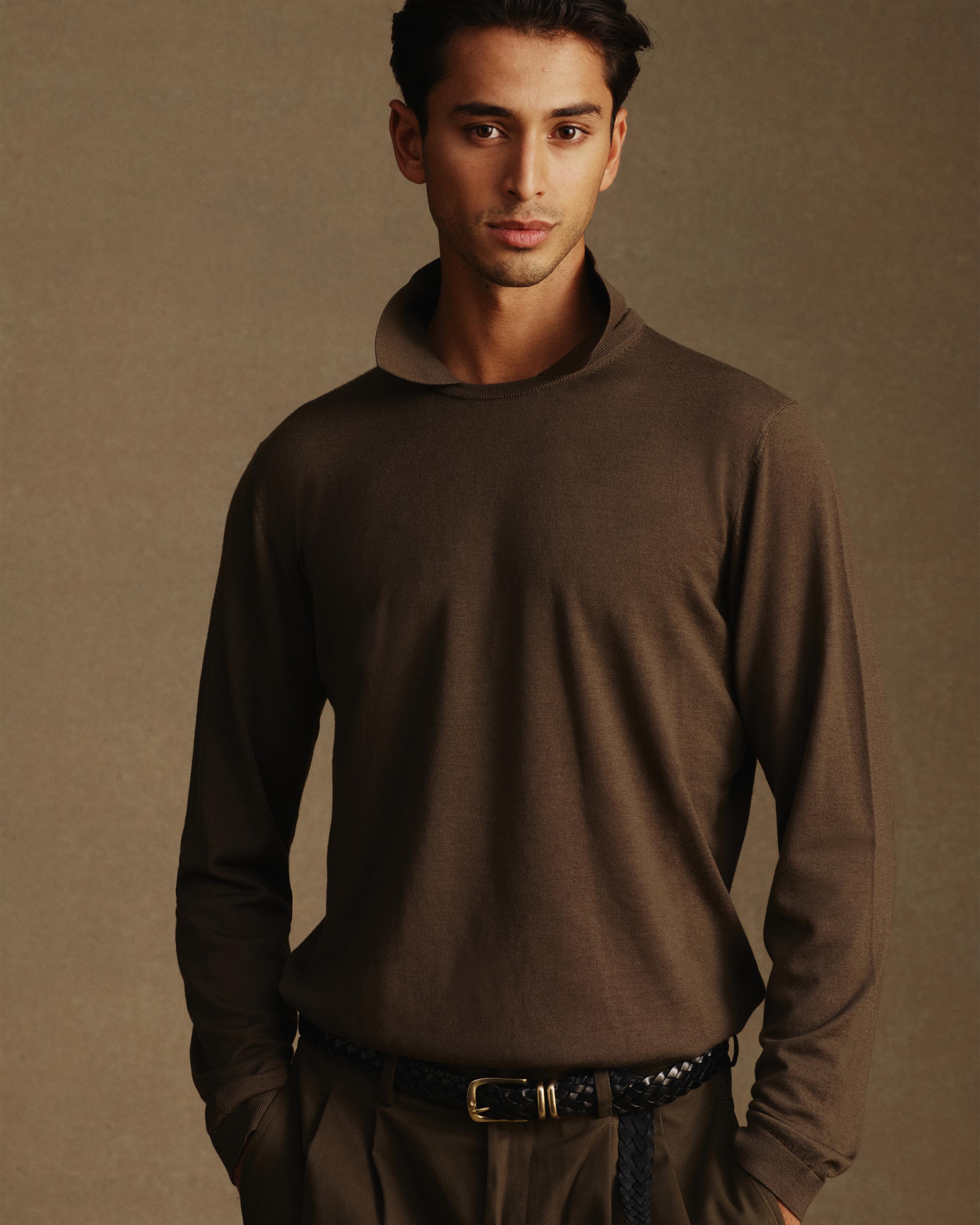 Merino Crewlo - Moss