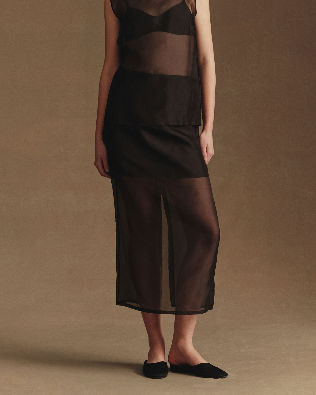 Organza Devon Skirt - Black
