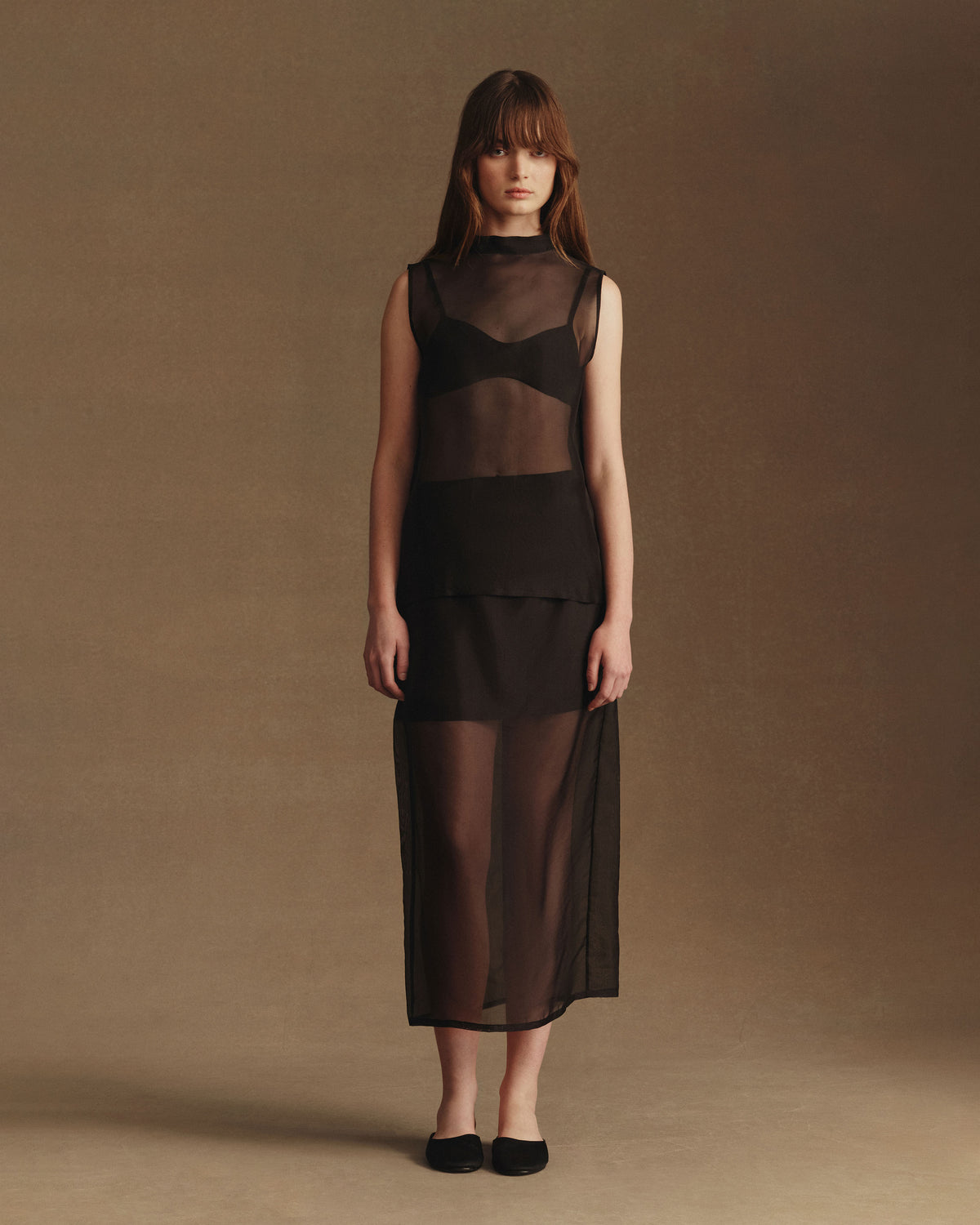 Organza Devon Skirt - Black