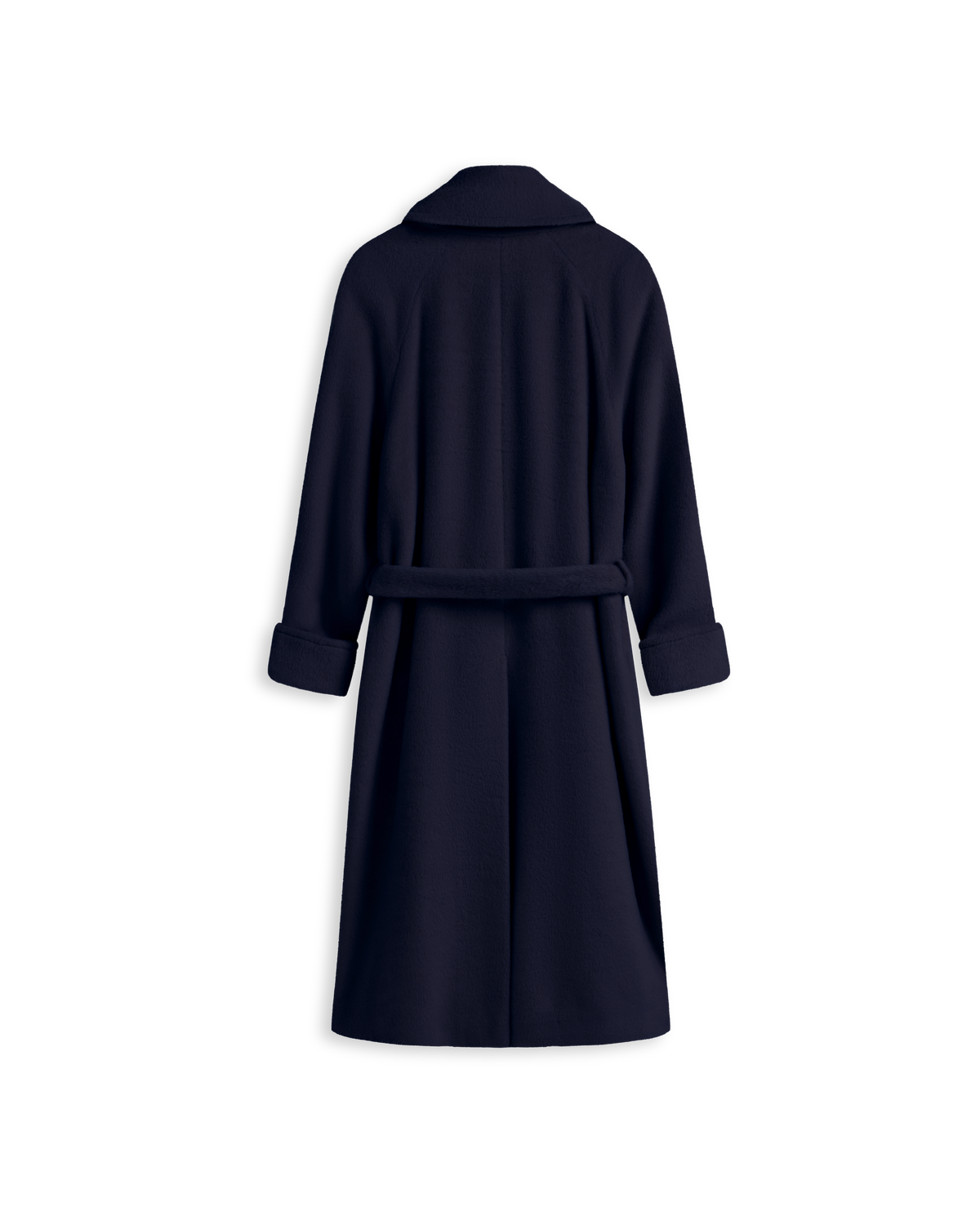 Double Breasted Raglan Overcoat - Navy