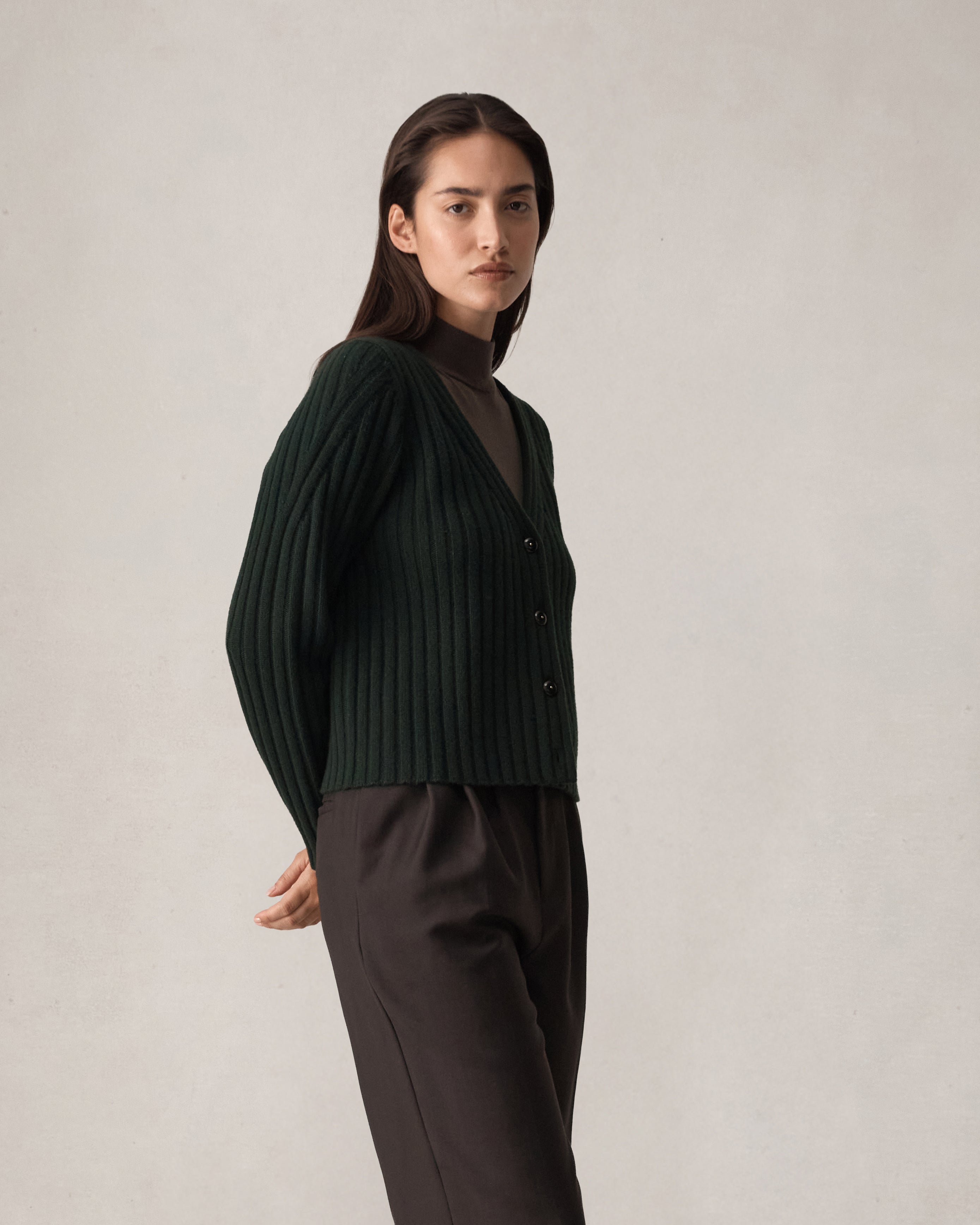 Eloise Cardigan - Forest Green