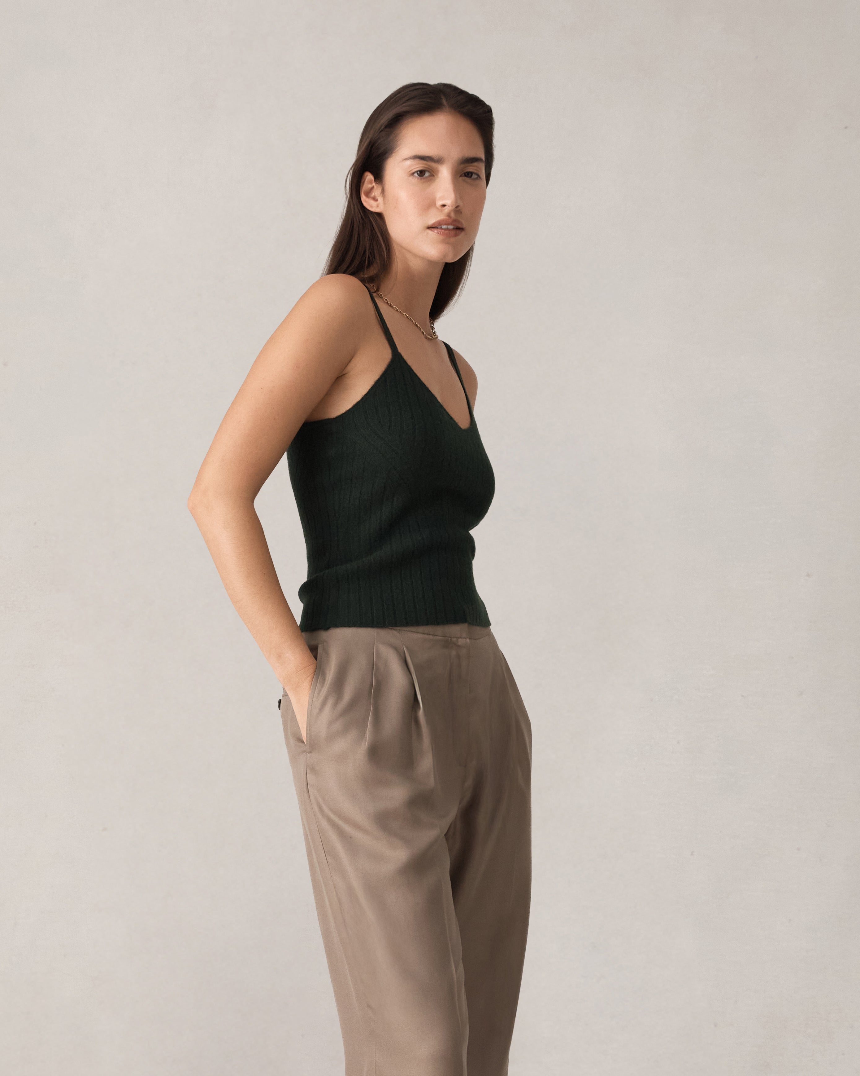 Eloise Tank - Forest Green