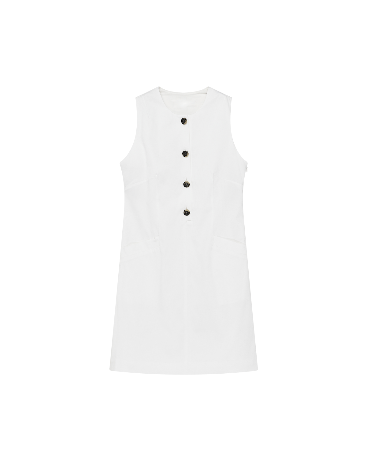 Christy Dress - White Rib