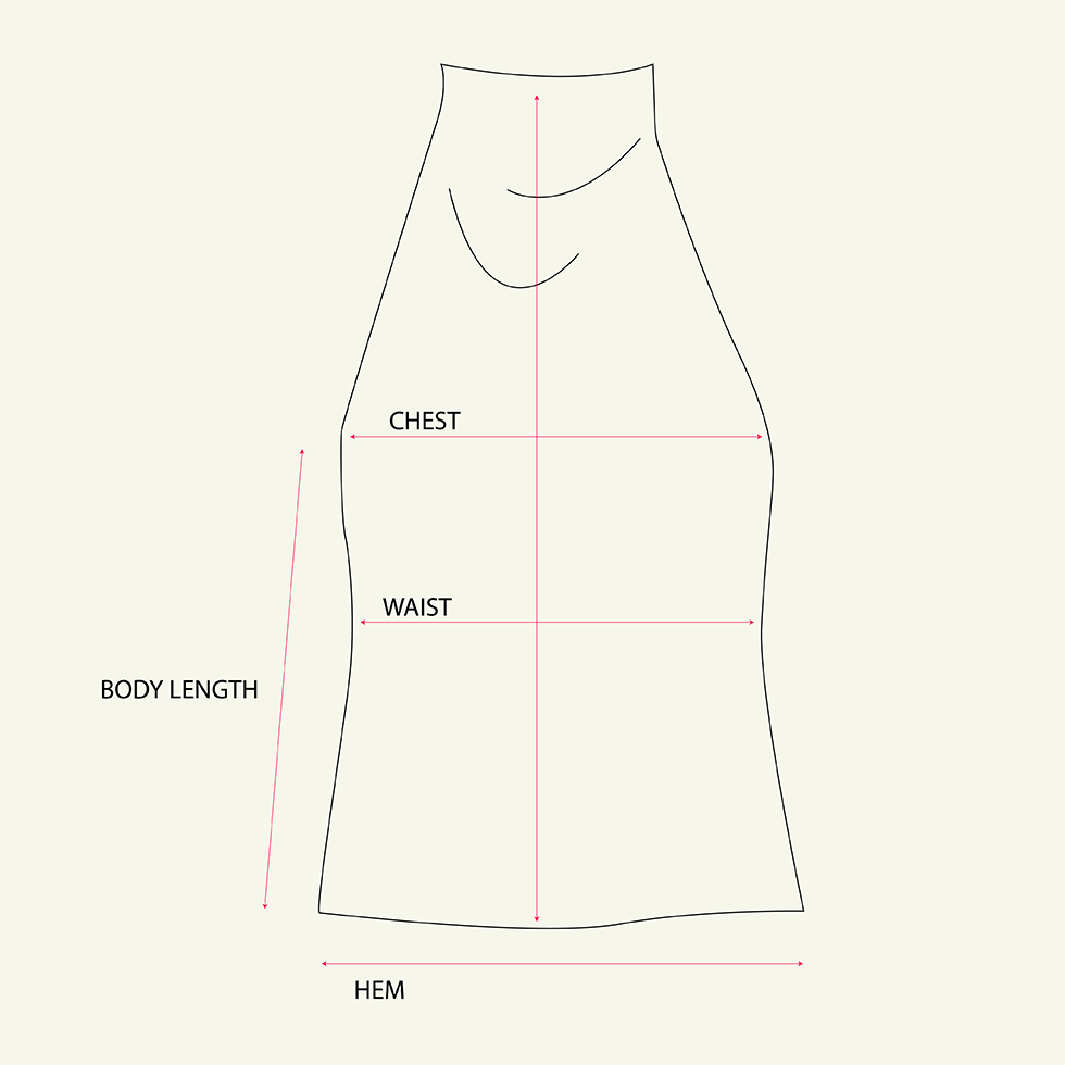 Sara Halter Top - Olive measurements