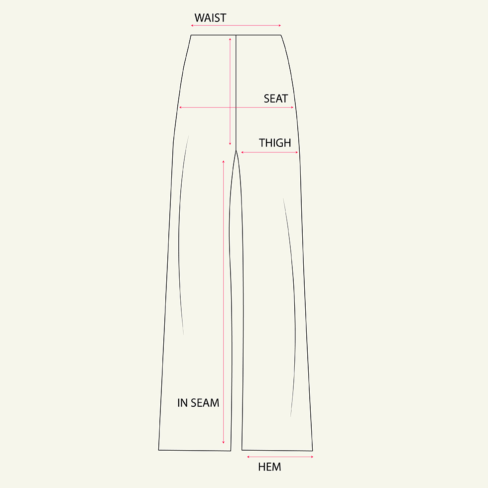 Ava Pleated Trouser - Taupe measurements