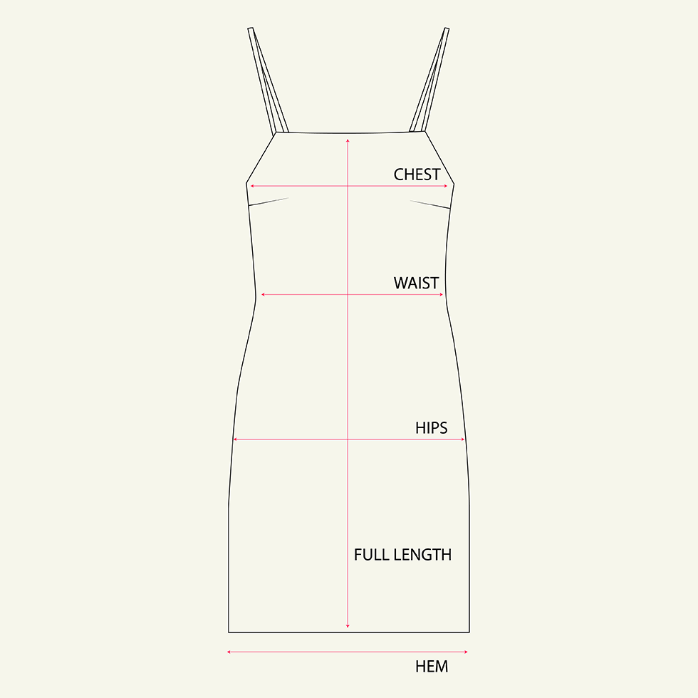 Antique White Chelsea Dress measurements
