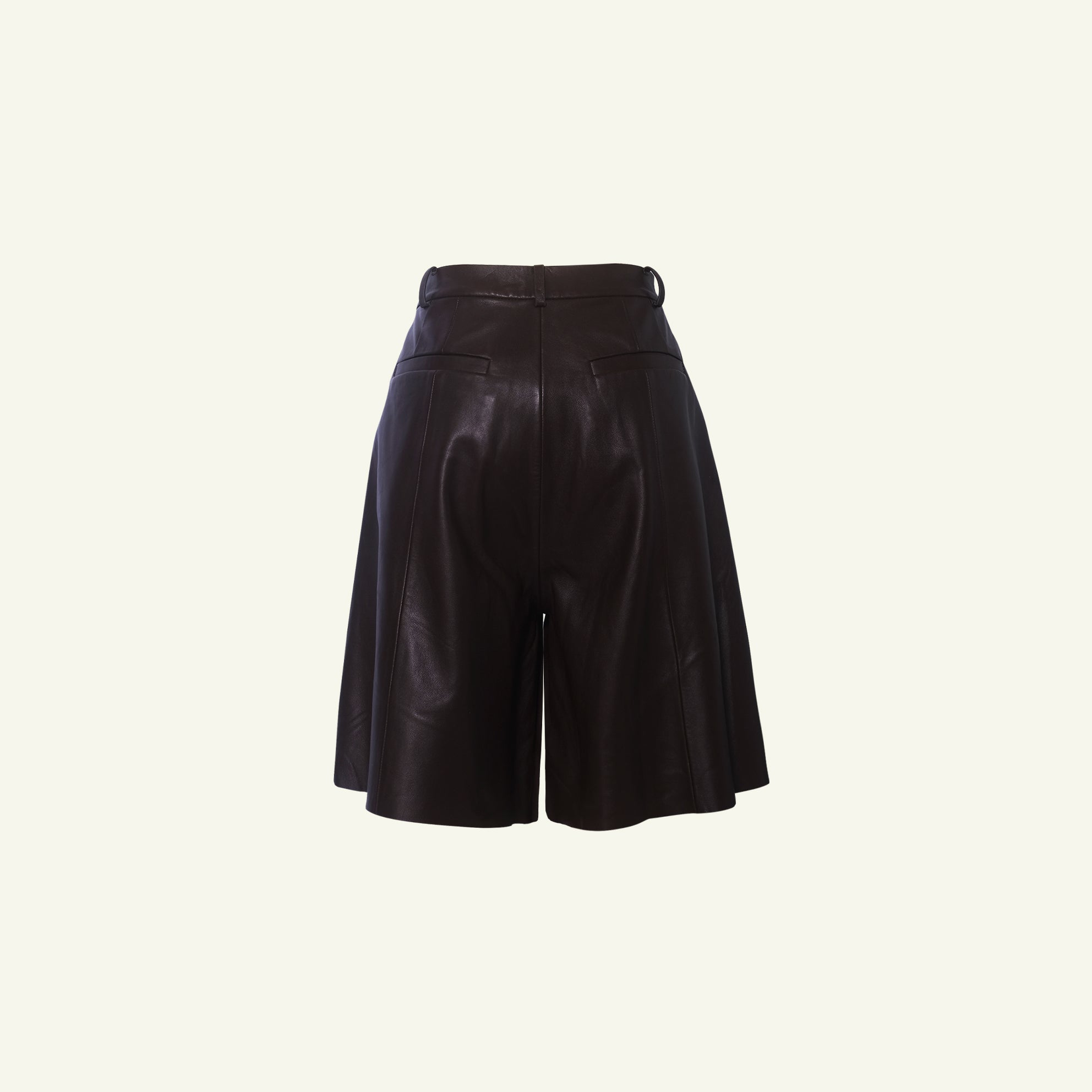 Marina Leather Shorts - Bitter Chocolate