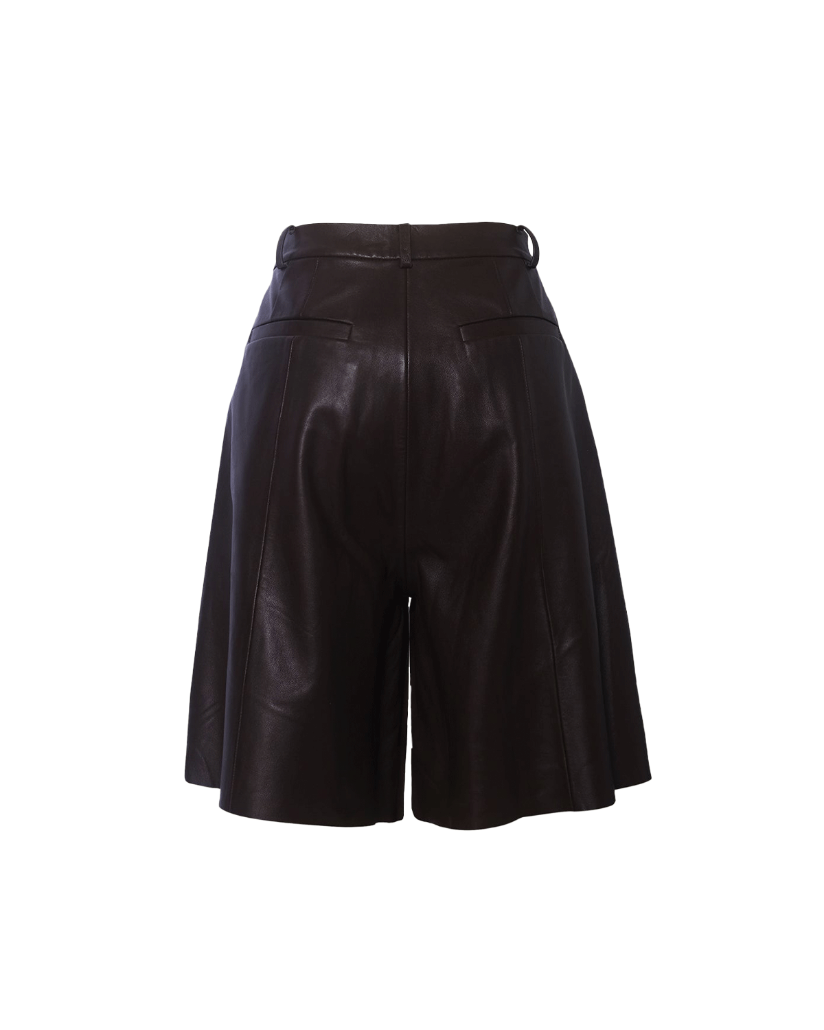 Marina Leather Shorts - Bitter Chocolate