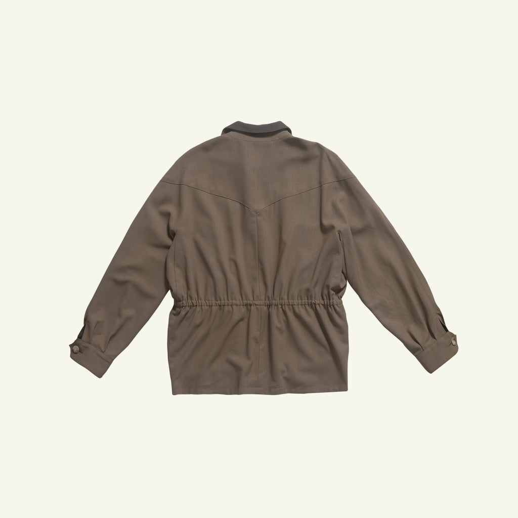 Reine Reversible Jacket - Dark Moss & Taupe