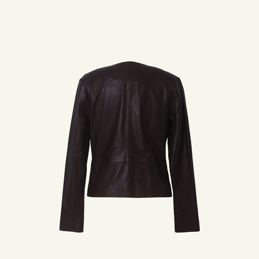 Marina Leather Jacket - Bitter Chocolate