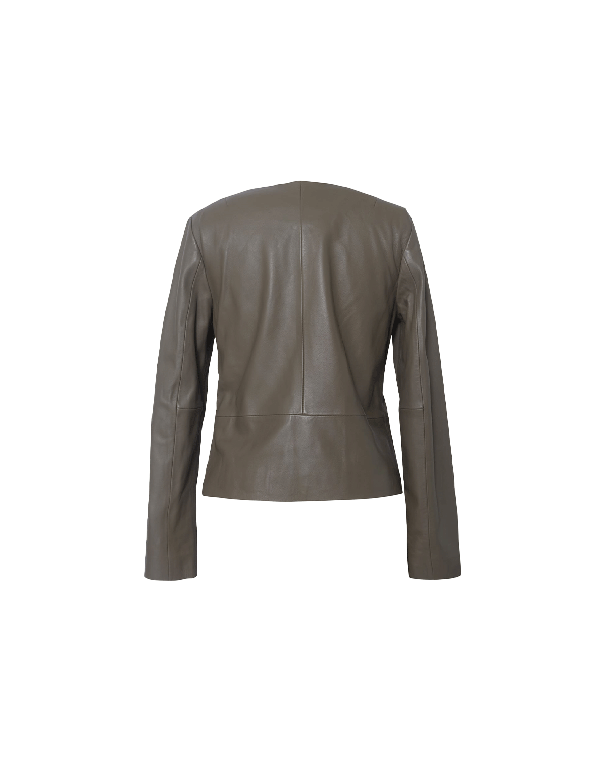 Marina Leather Jacket - Taupe