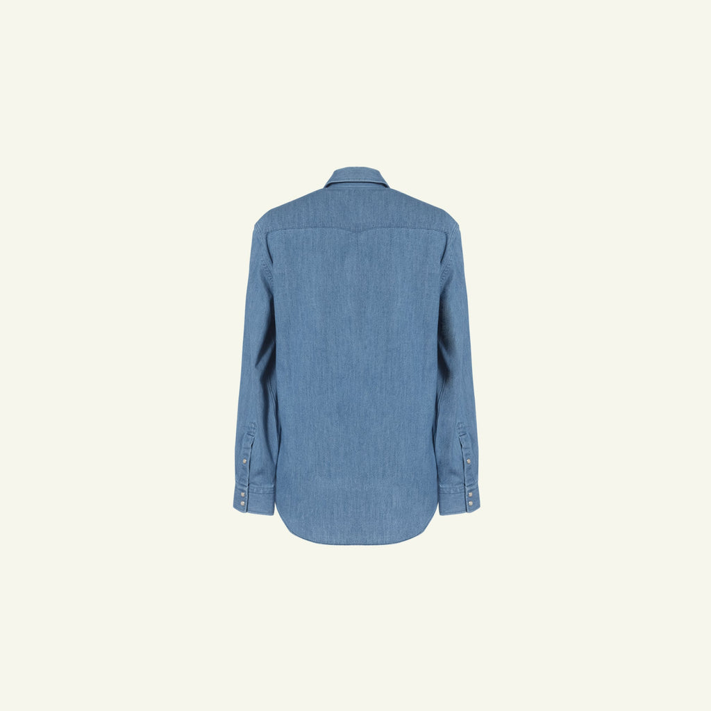 Femme Western Shirt - Light Denim