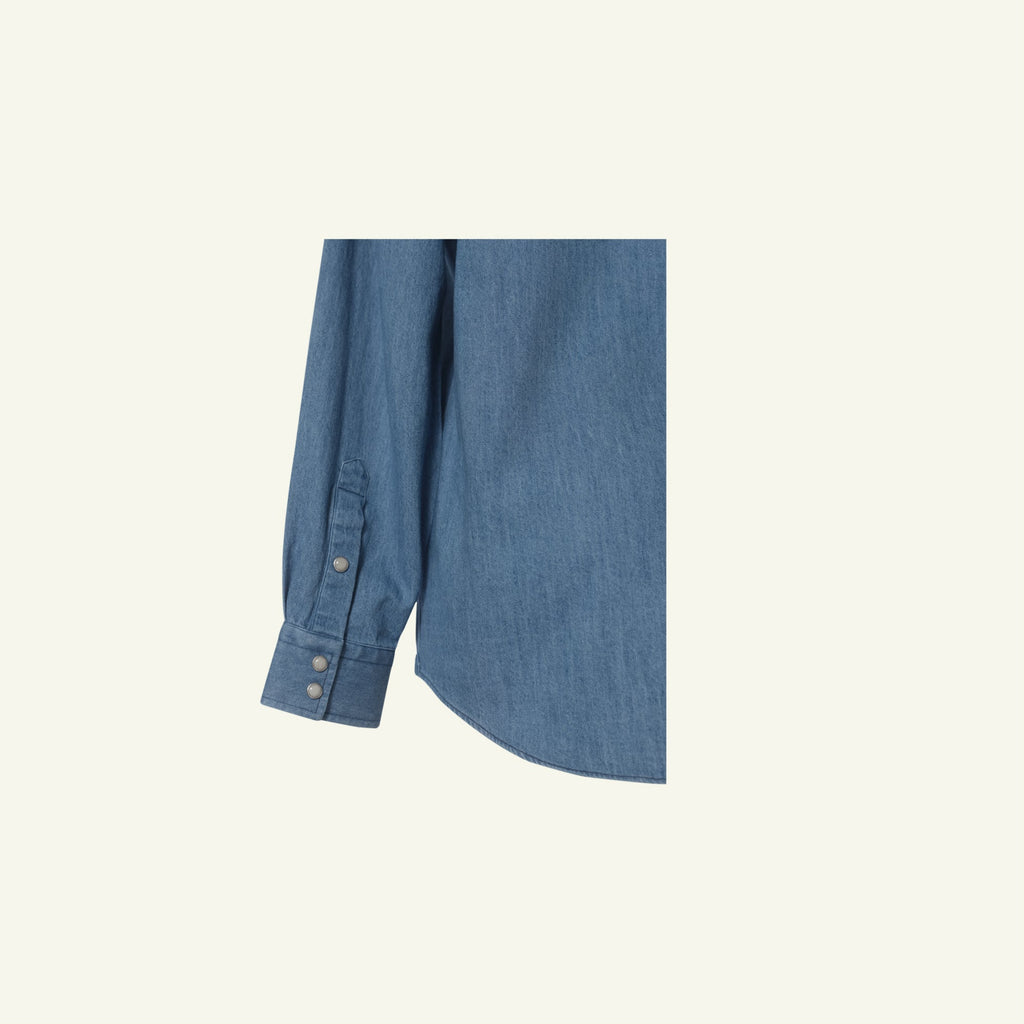 Femme Western Shirt - Light Denim