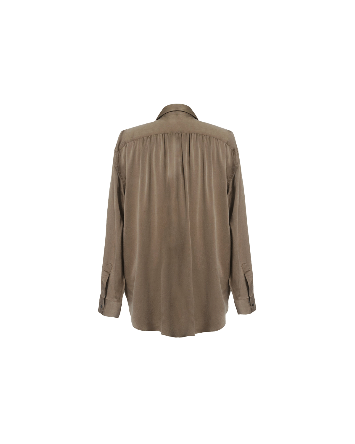 Camilla Shirt - Olive Silk