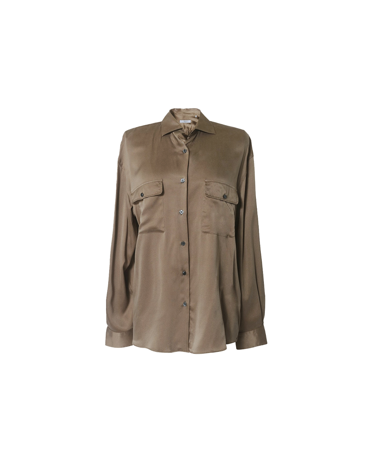 Camilla Shirt - Olive Silk