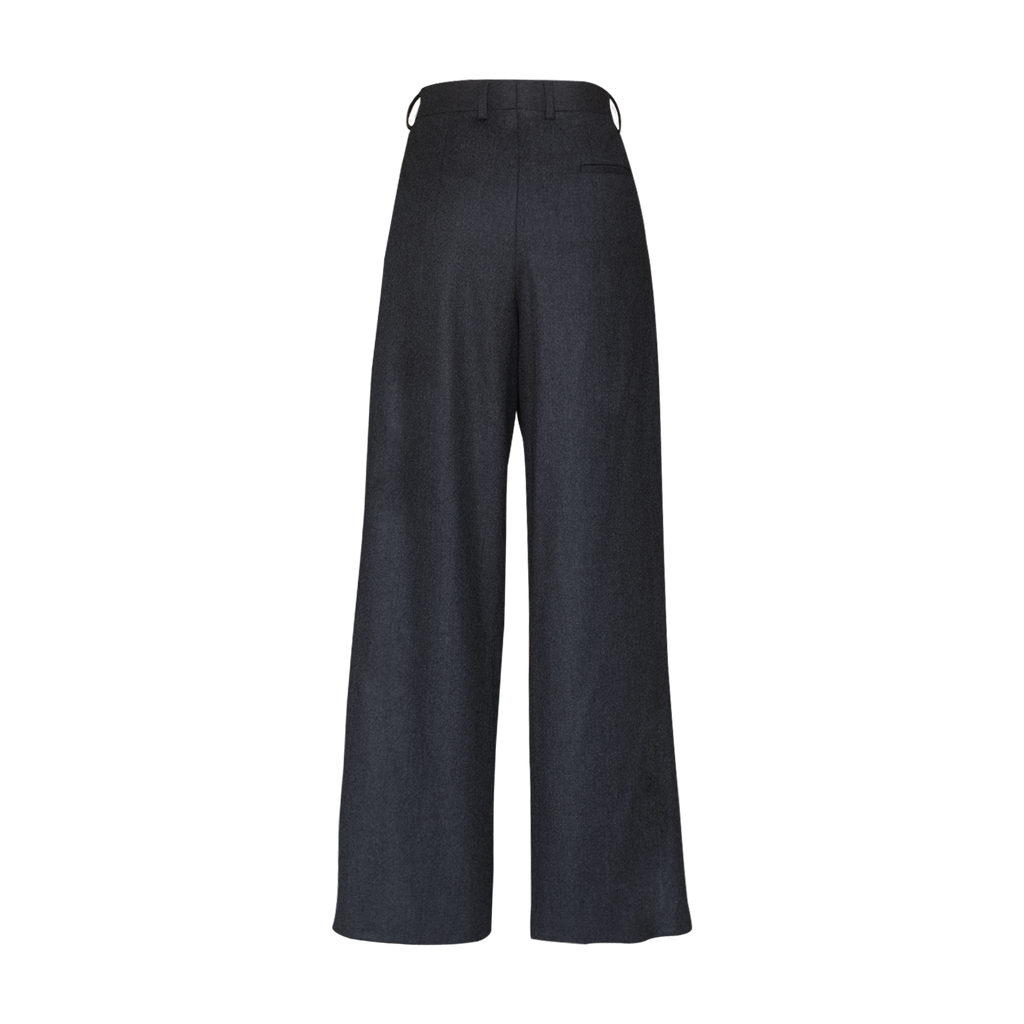 Ava Pleated Trouser - Dark Grey