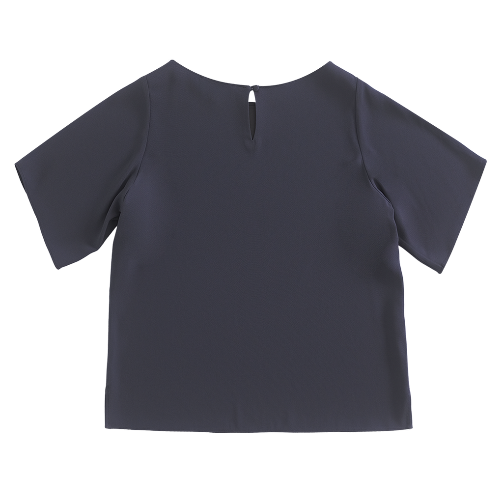 Boat Neck Top - Oily Blue