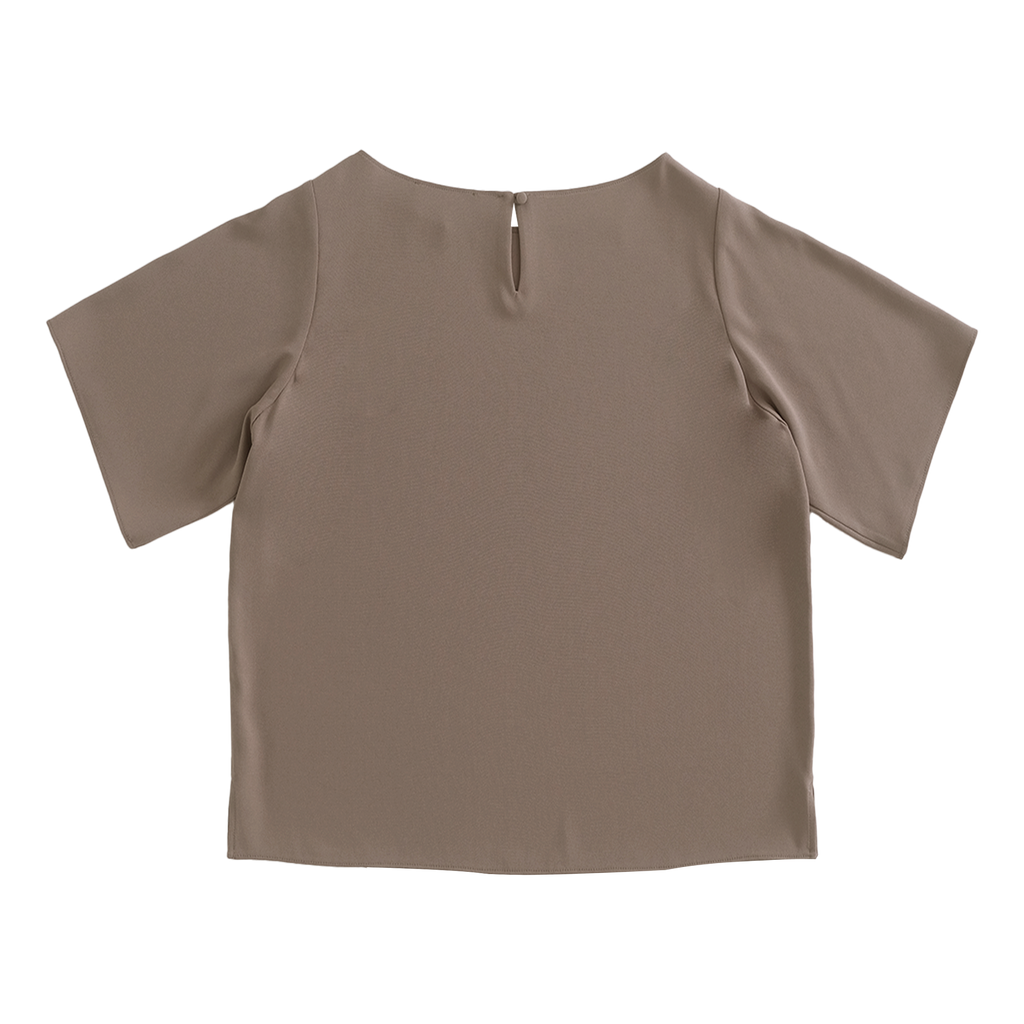 Boat Neck Top - Taupe