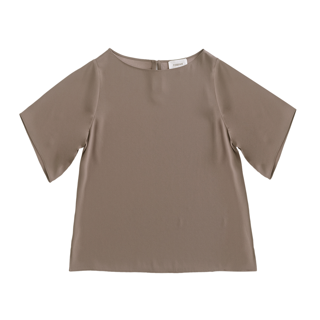 Boat Neck Top - Taupe