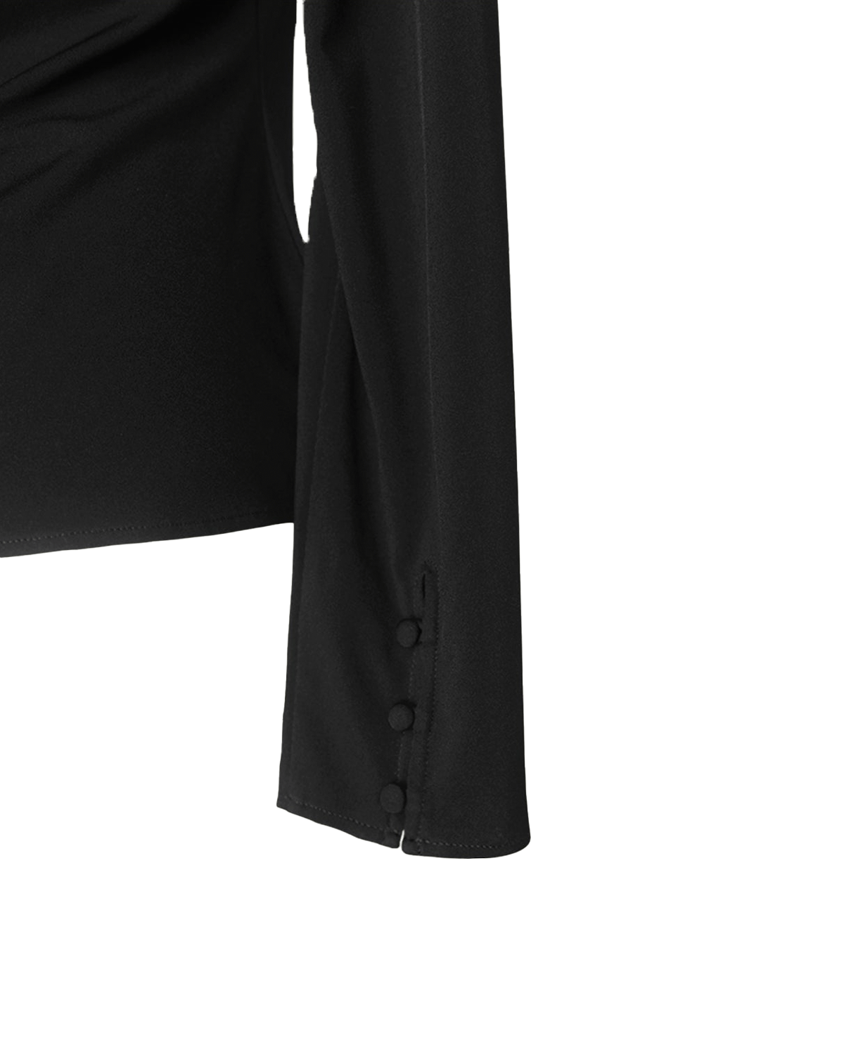 Peta Cowl Neck Top - Black