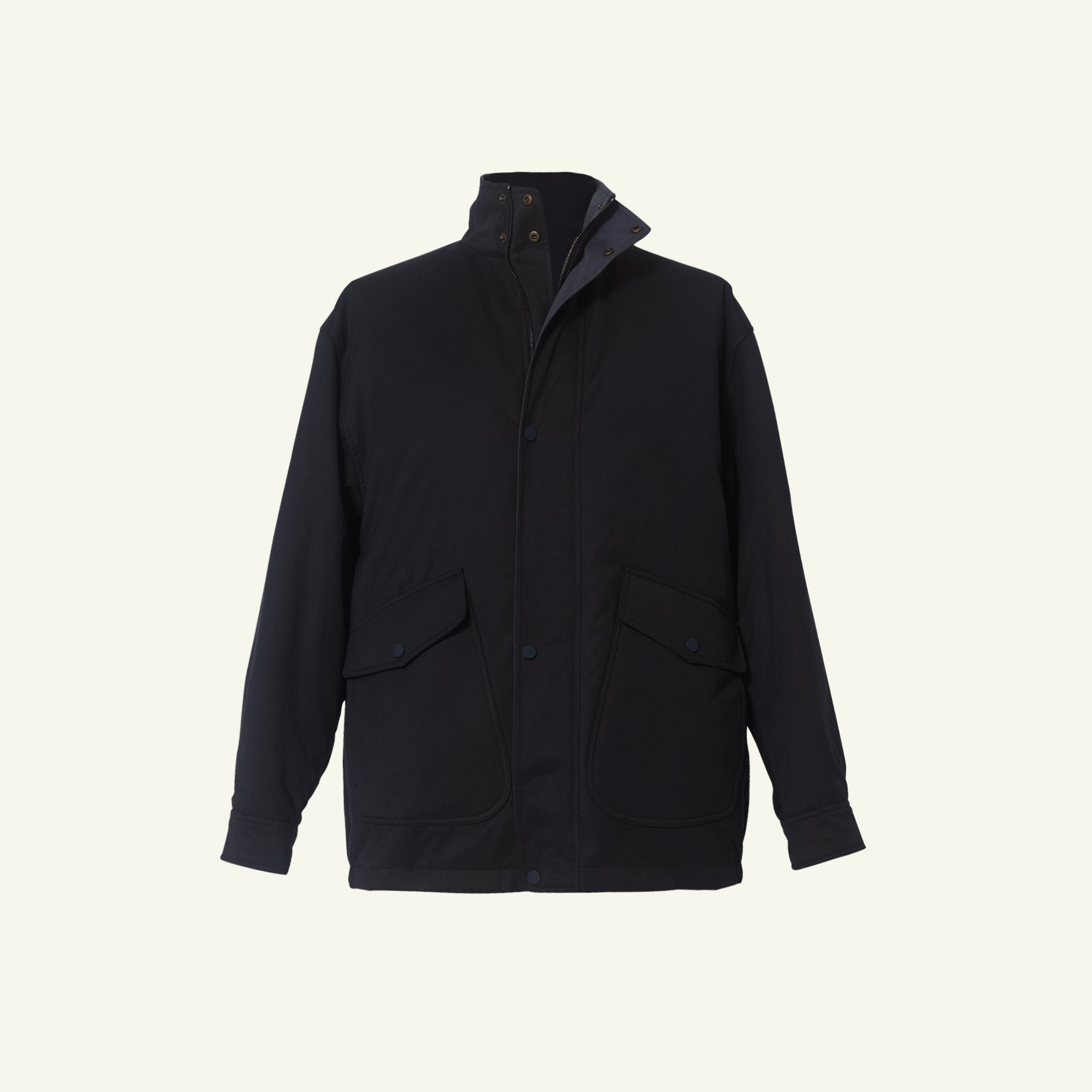 Leon Reversible Park Jacket - Mid Blue & Dark Blue