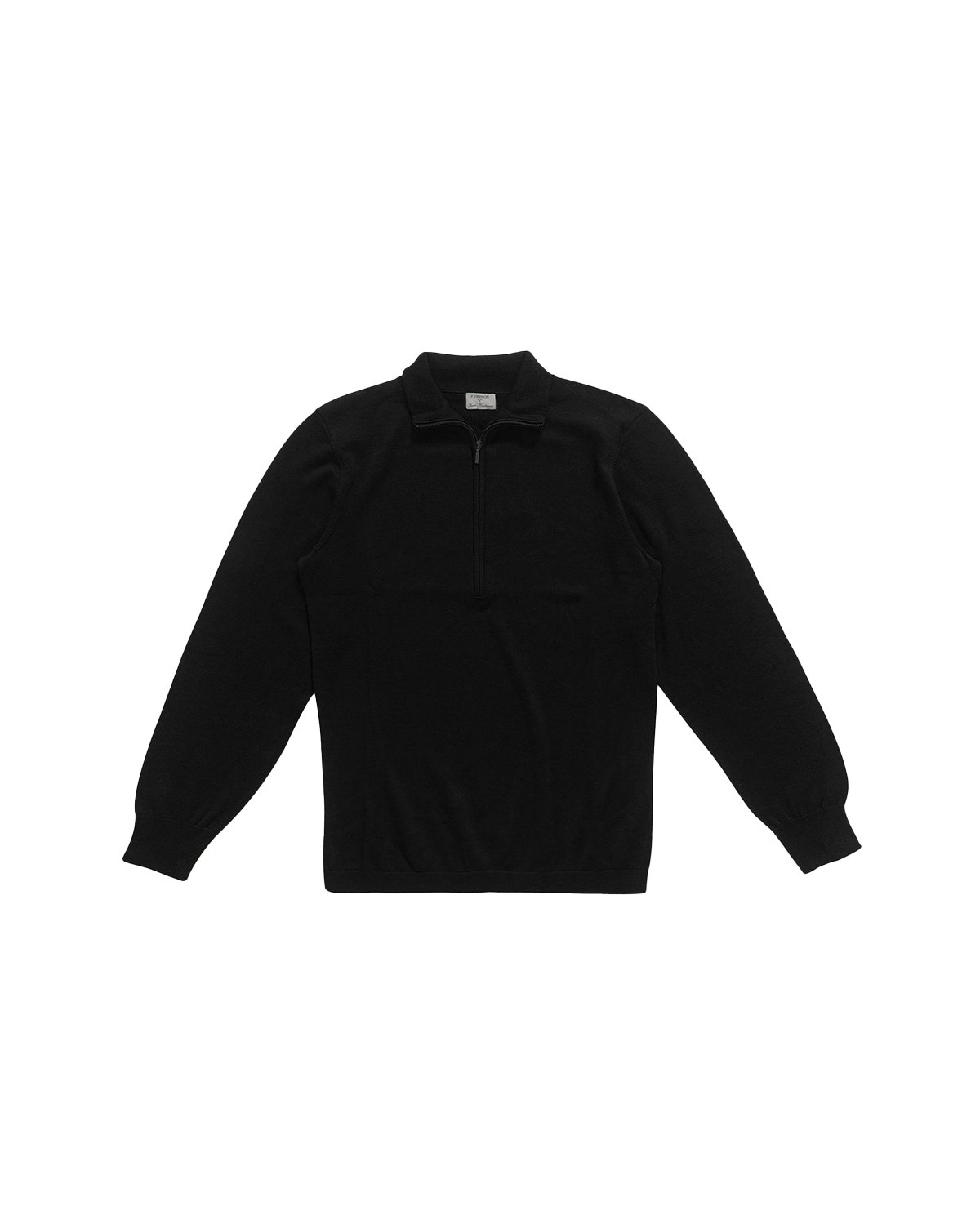 Merino Quarter Zip - Black