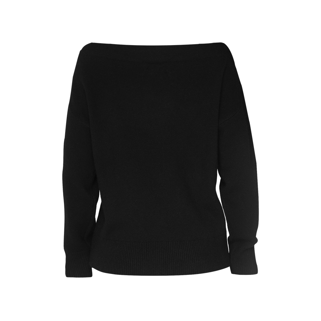 Amélie Boat Neck Sweater - Black