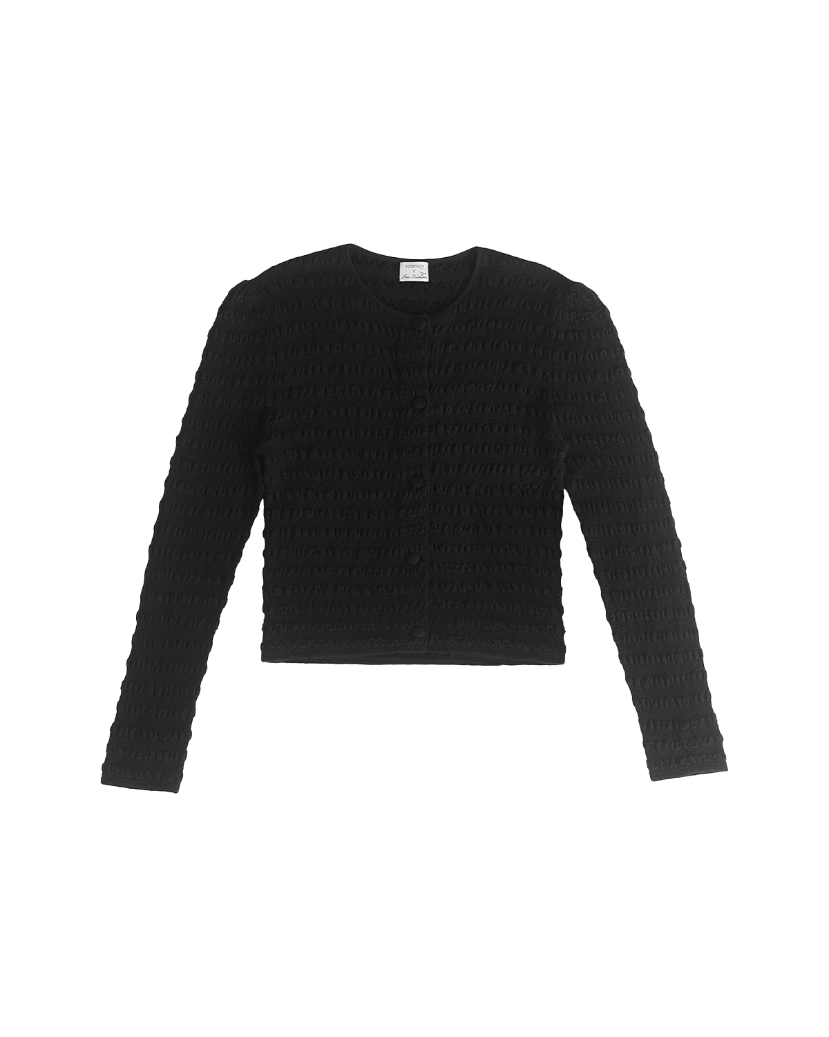 Annie Seersucker Cardigan - Black