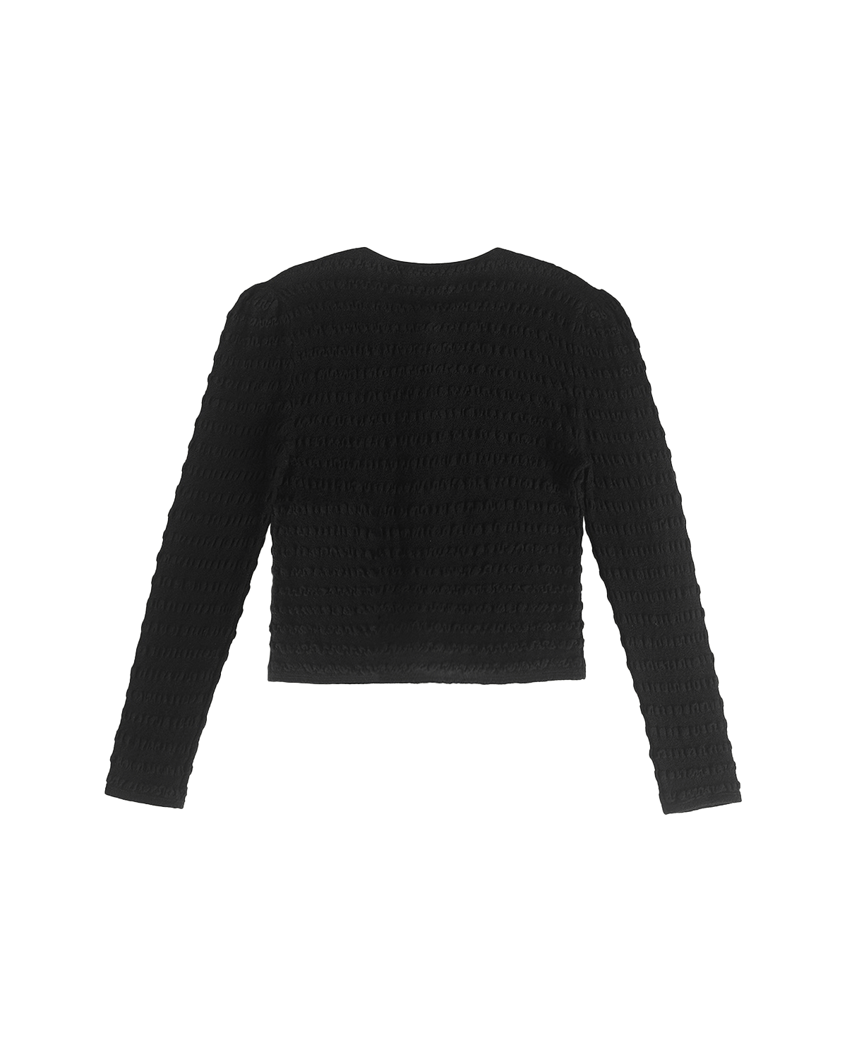 Annie Seersucker Cardigan - Black