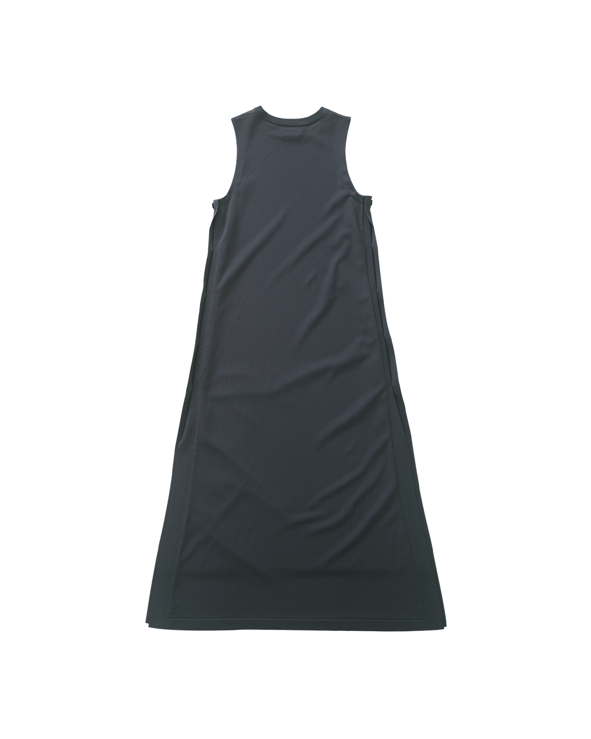 Crepe Knit Button Dress -  Oily Blue