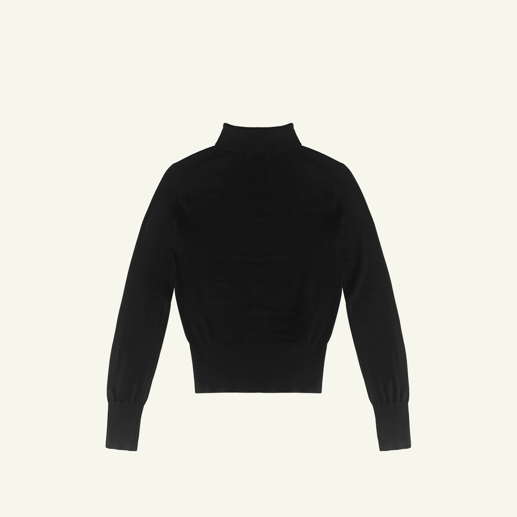 Cass Merino Roll Neck - Black