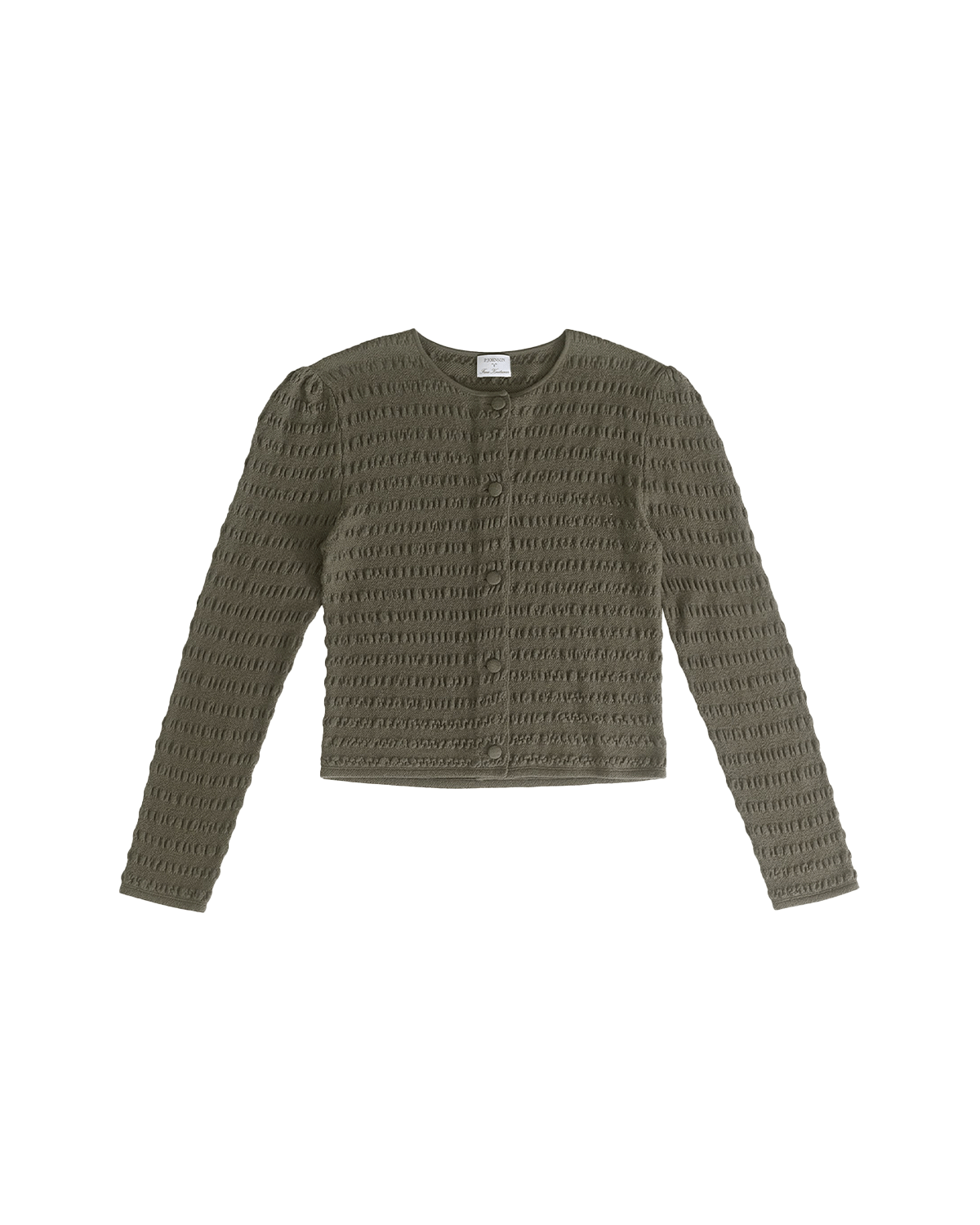 Annie Seersucker Cardigan - Moss