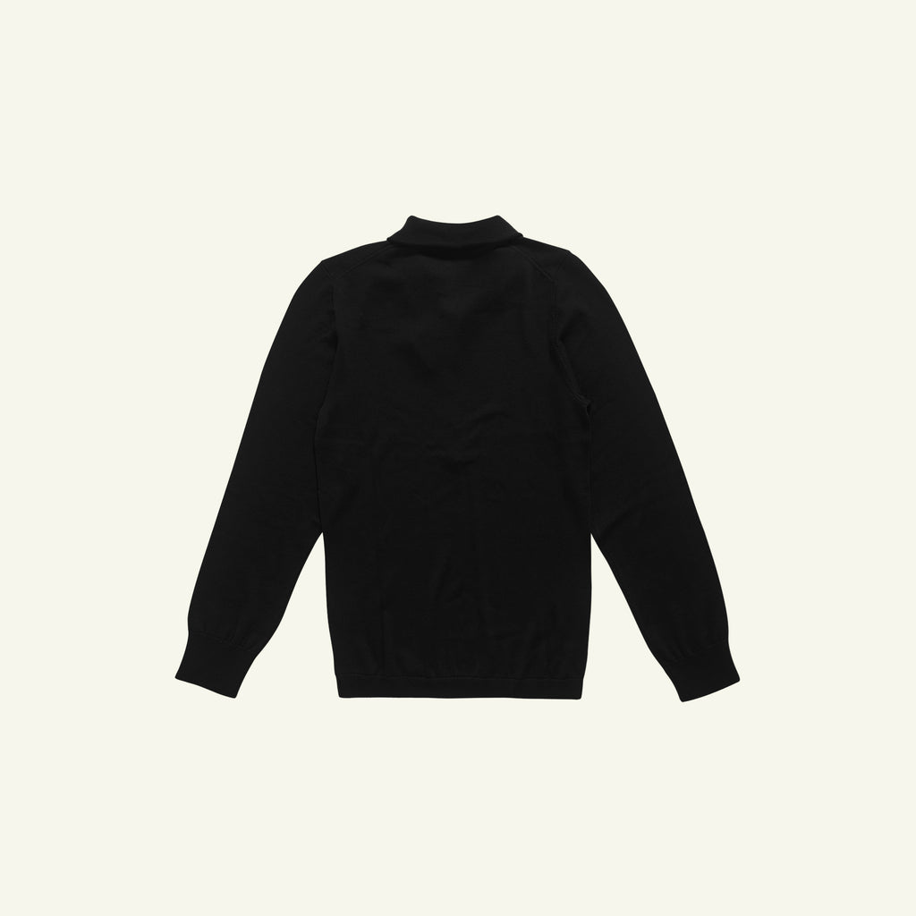 Cass Merino Quarter Zip - Black