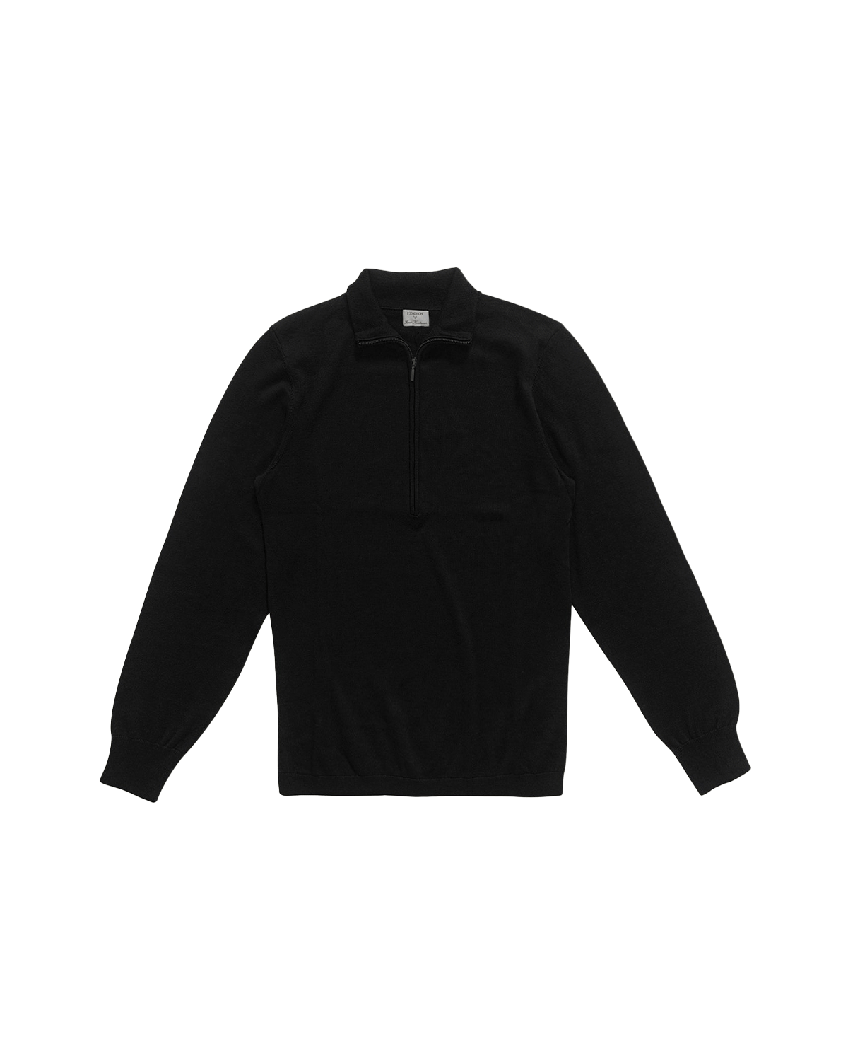 Cass Merino Quarter Zip - Black